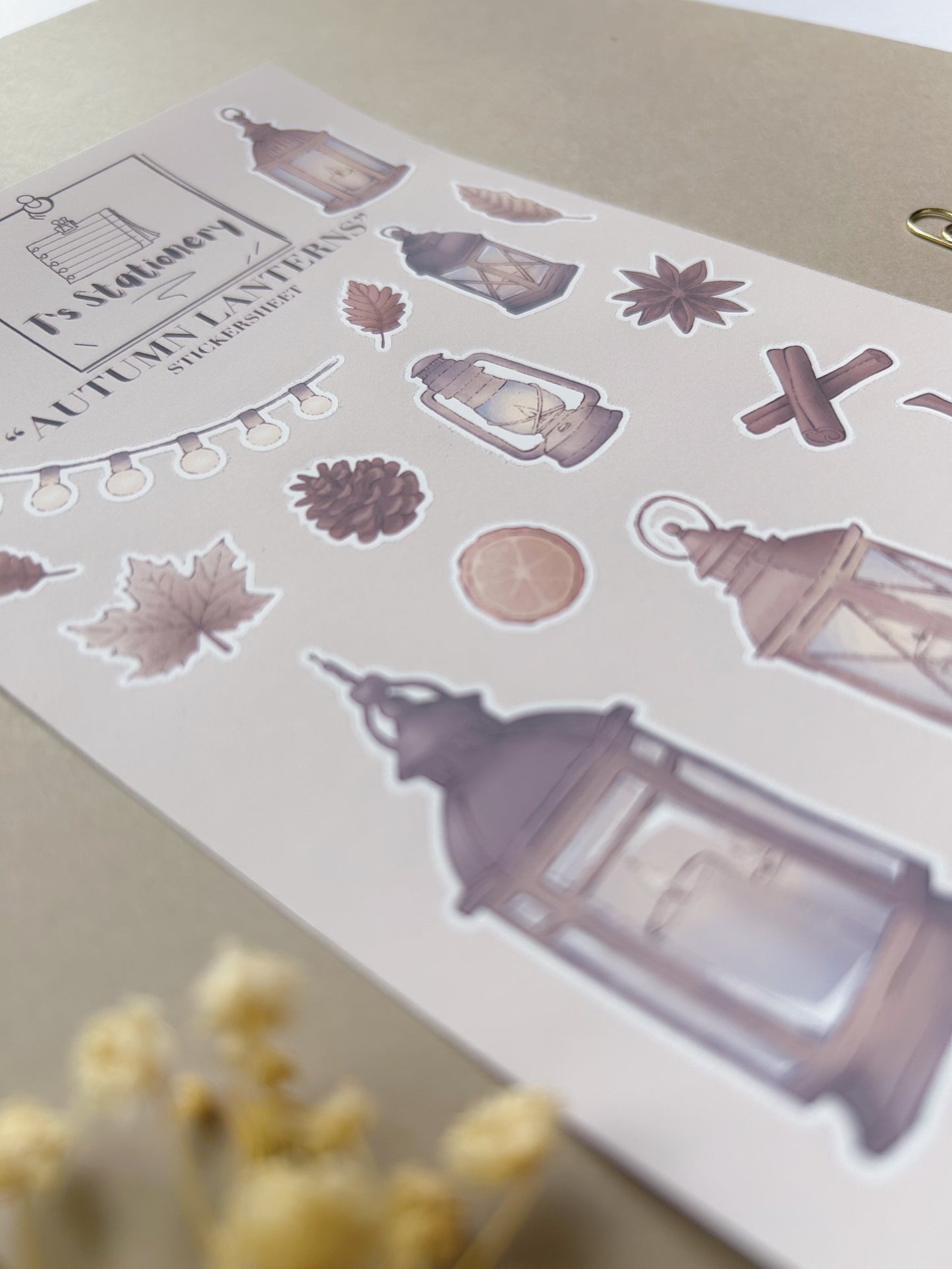 "Autumn Candles" Sticker Sheet
