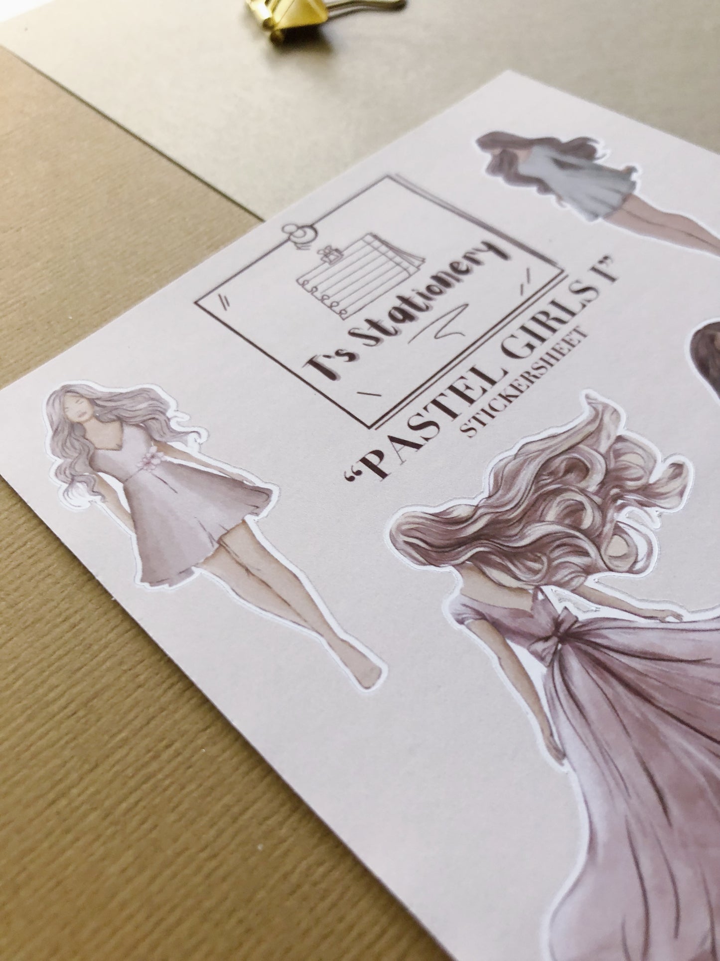 "Pastel Girls 1"  Sticker Sheet