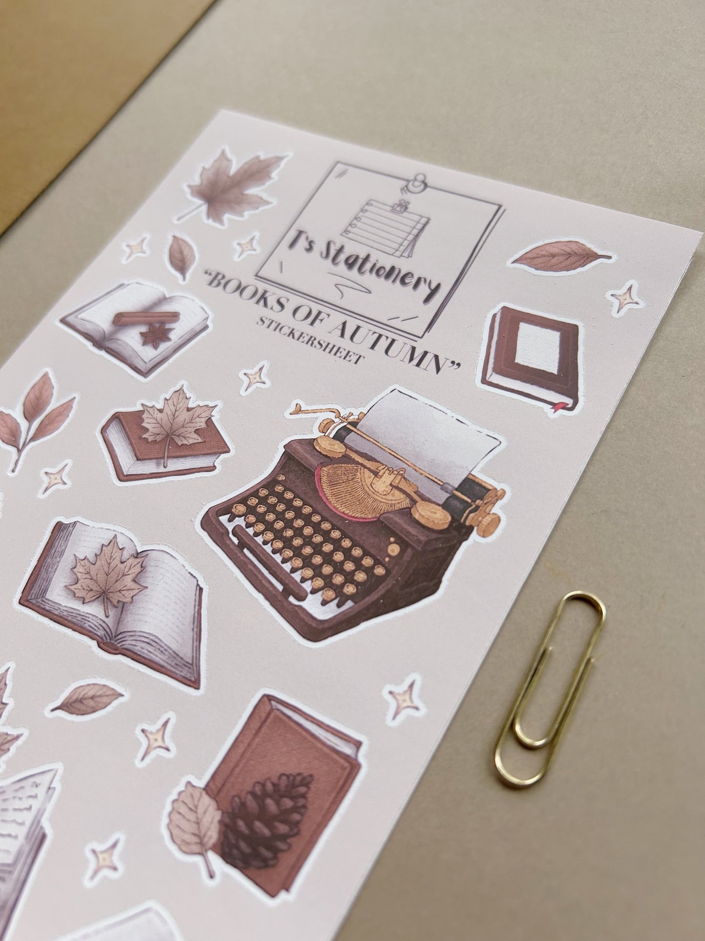 "Books Of Autumn"  Sticker Sheet