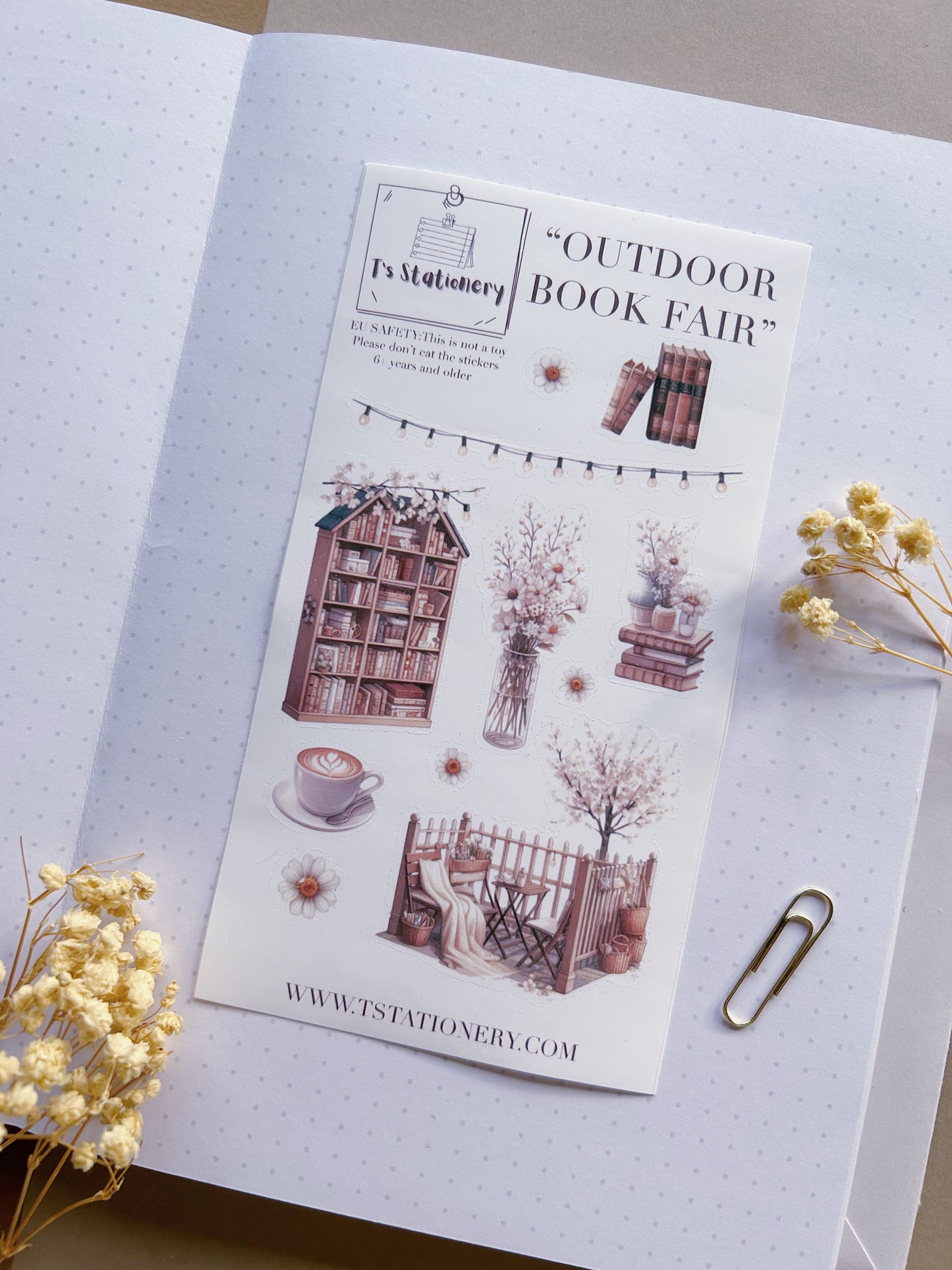 "Outdoor Book Fair"  Sticker Sheet