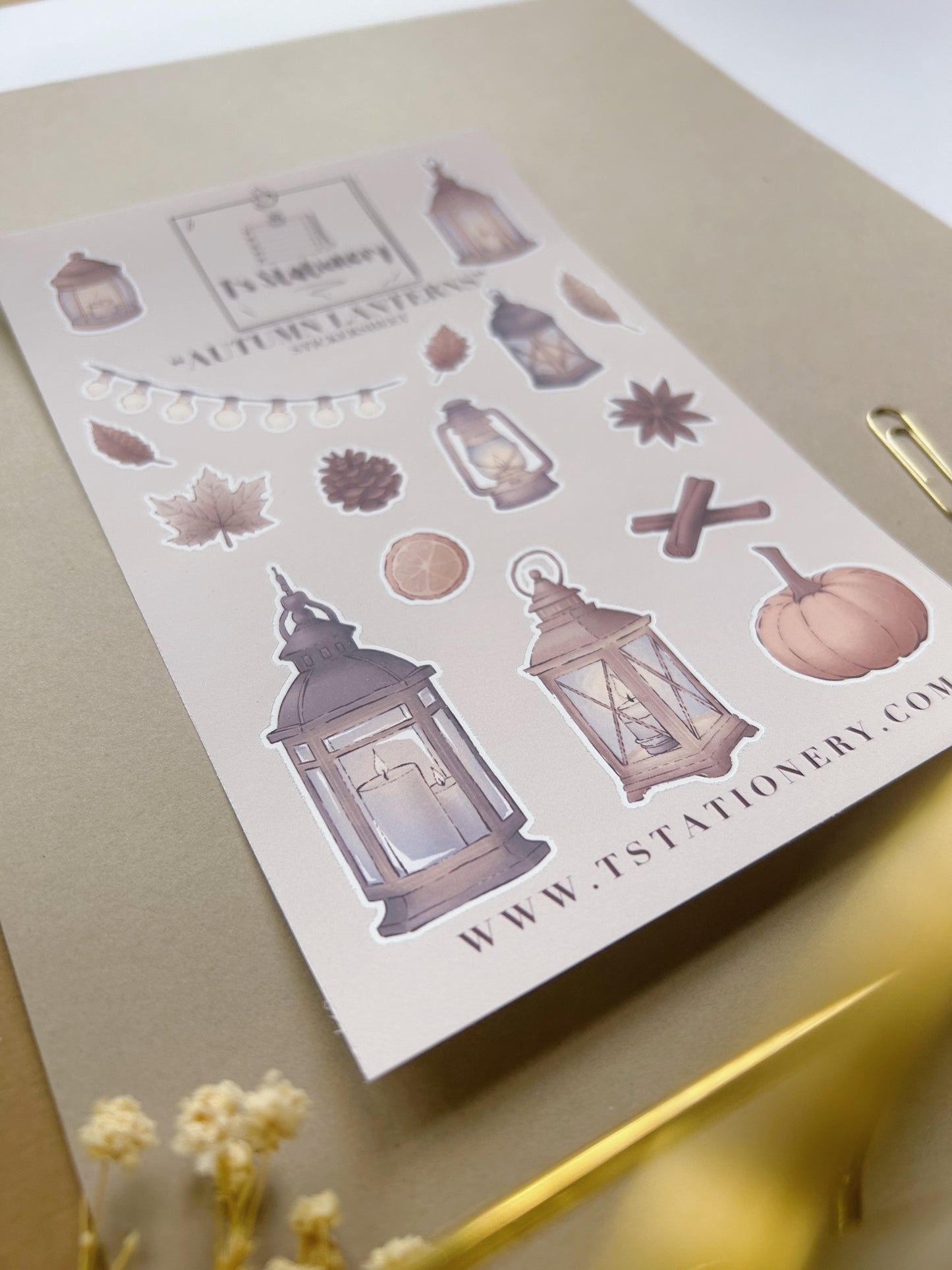 "Autumn Candles" Sticker Sheet