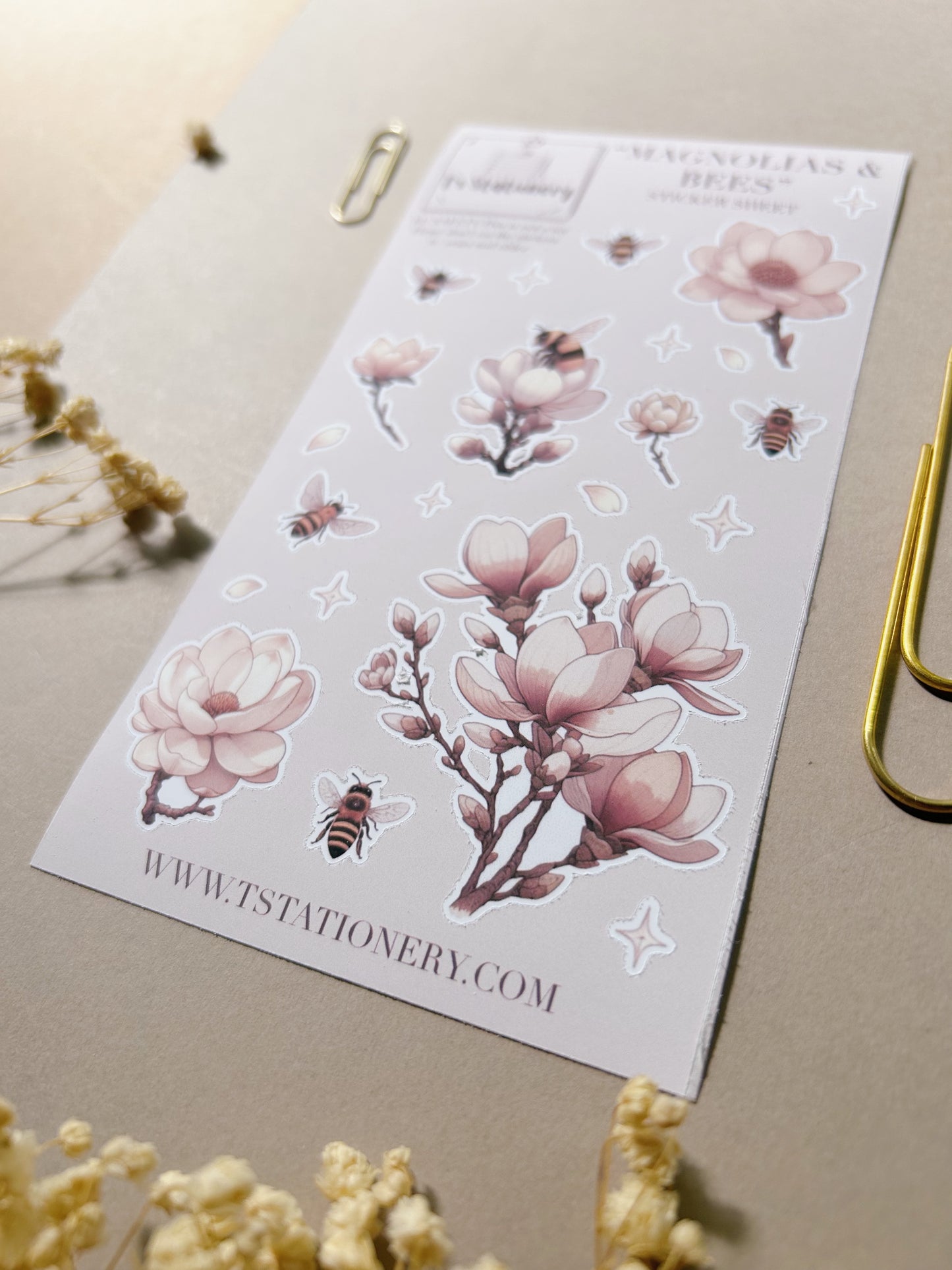 "Magnolias & Bees"  Sticker Sheet