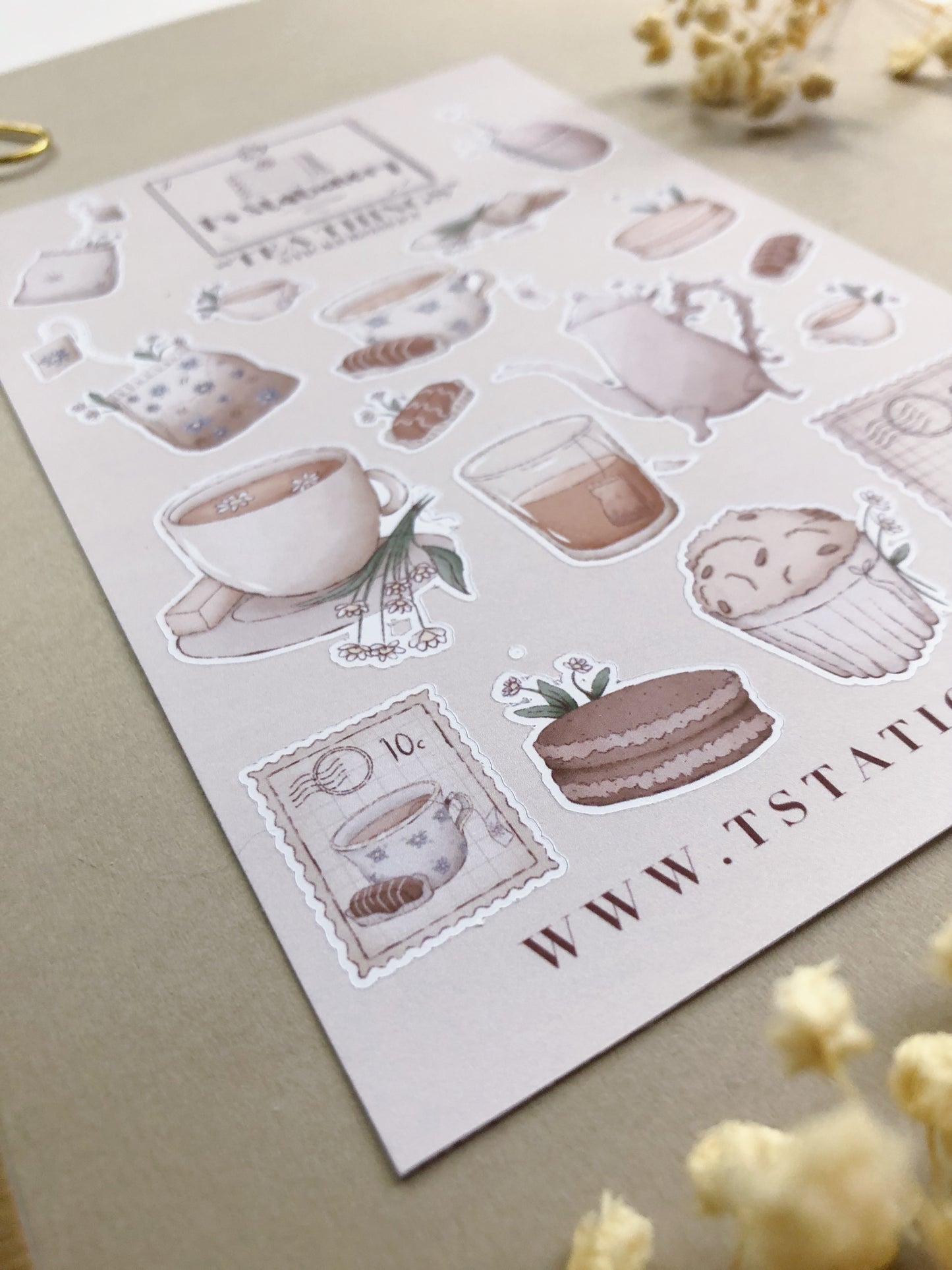 "Tea Things"  Sticker Sheet