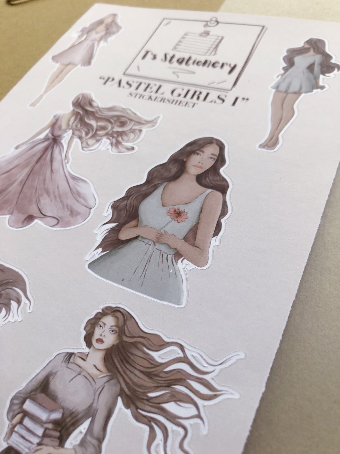 "Pastel Girls 1"  Sticker Sheet