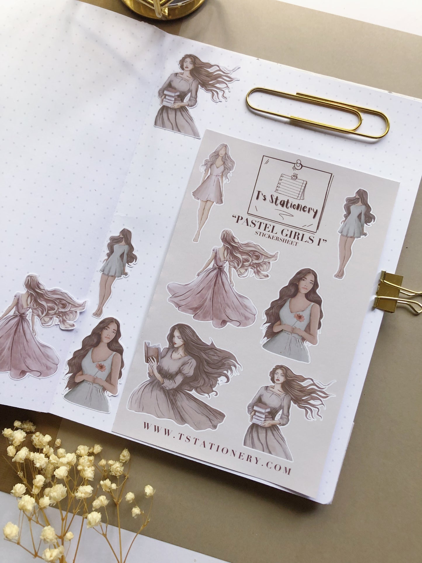 "Pastel Girls 1"  Sticker Sheet
