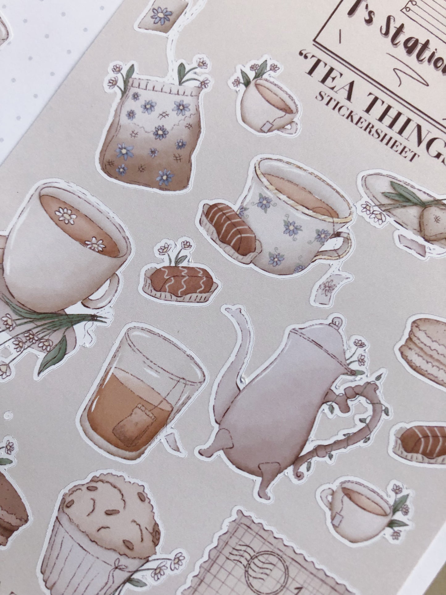 "Tea Things"  Sticker Sheet