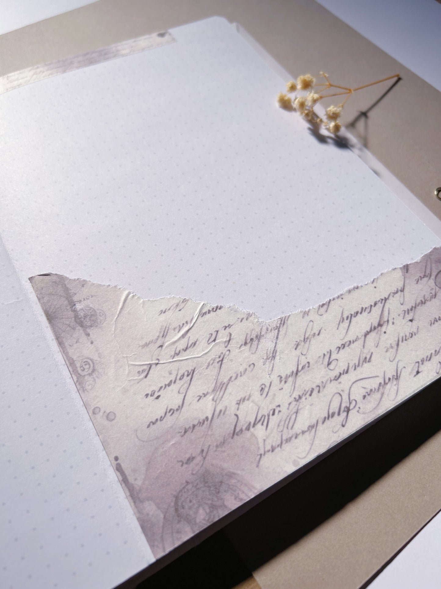 4 Pcs "Calligraphy Parchments"  Washi Sticker Sheet Set