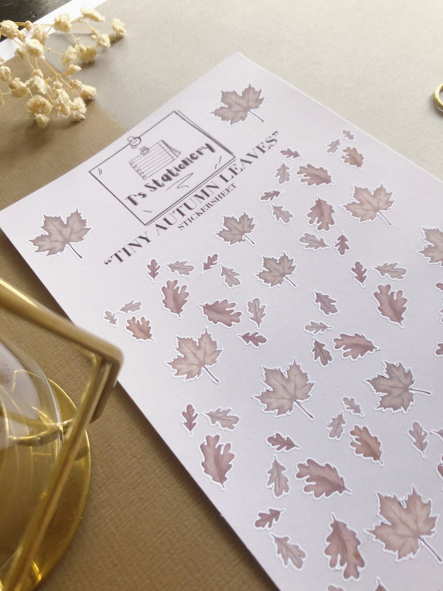 "Tiny Leaves"  Sticker Sheet