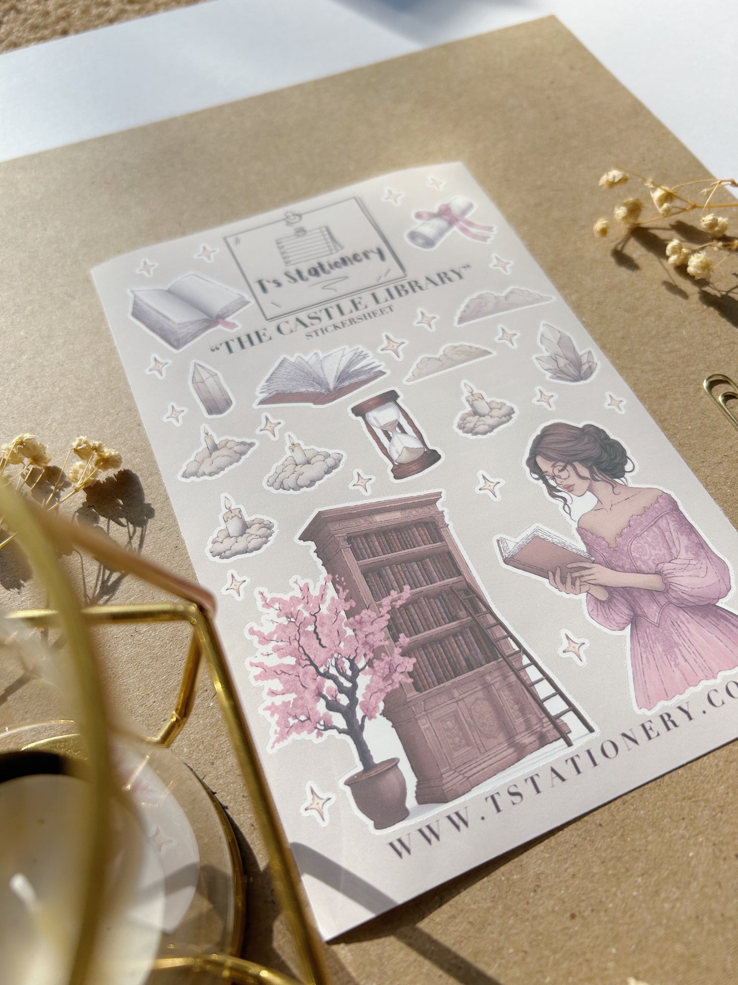 "The Castle Library" Sticker Sheet