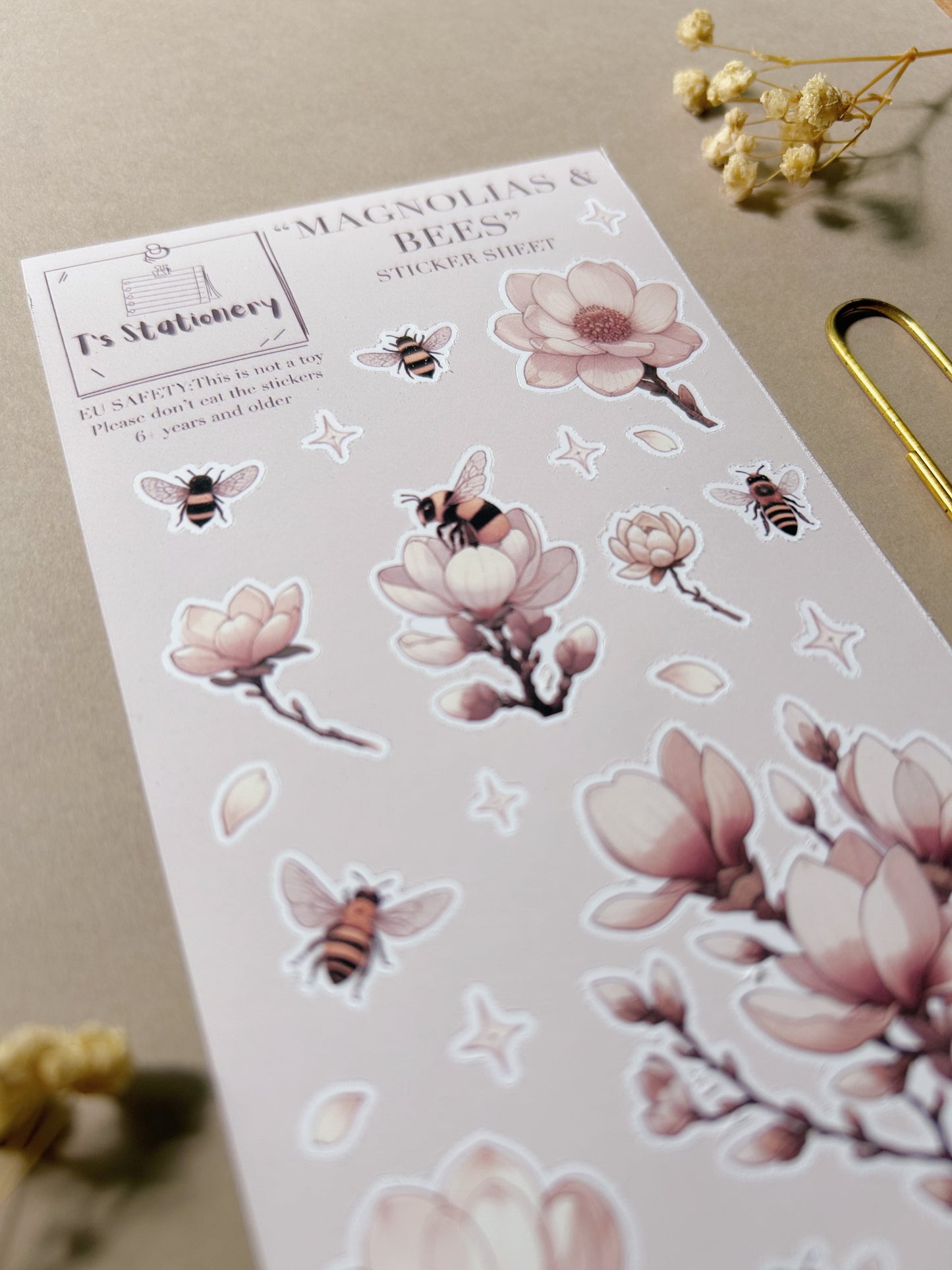 "Magnolias & Bees"  Sticker Sheet