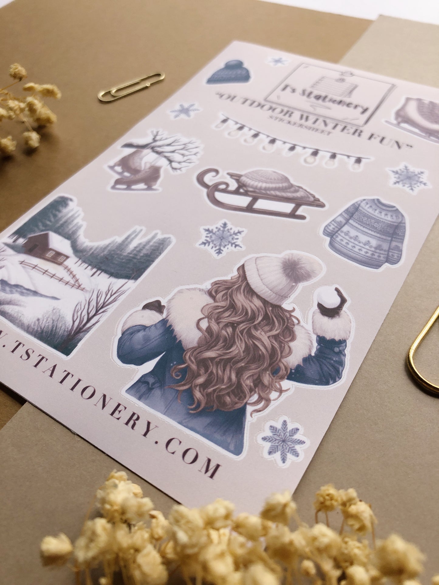 "Outdoor Winter Fun" Sticker Sheet