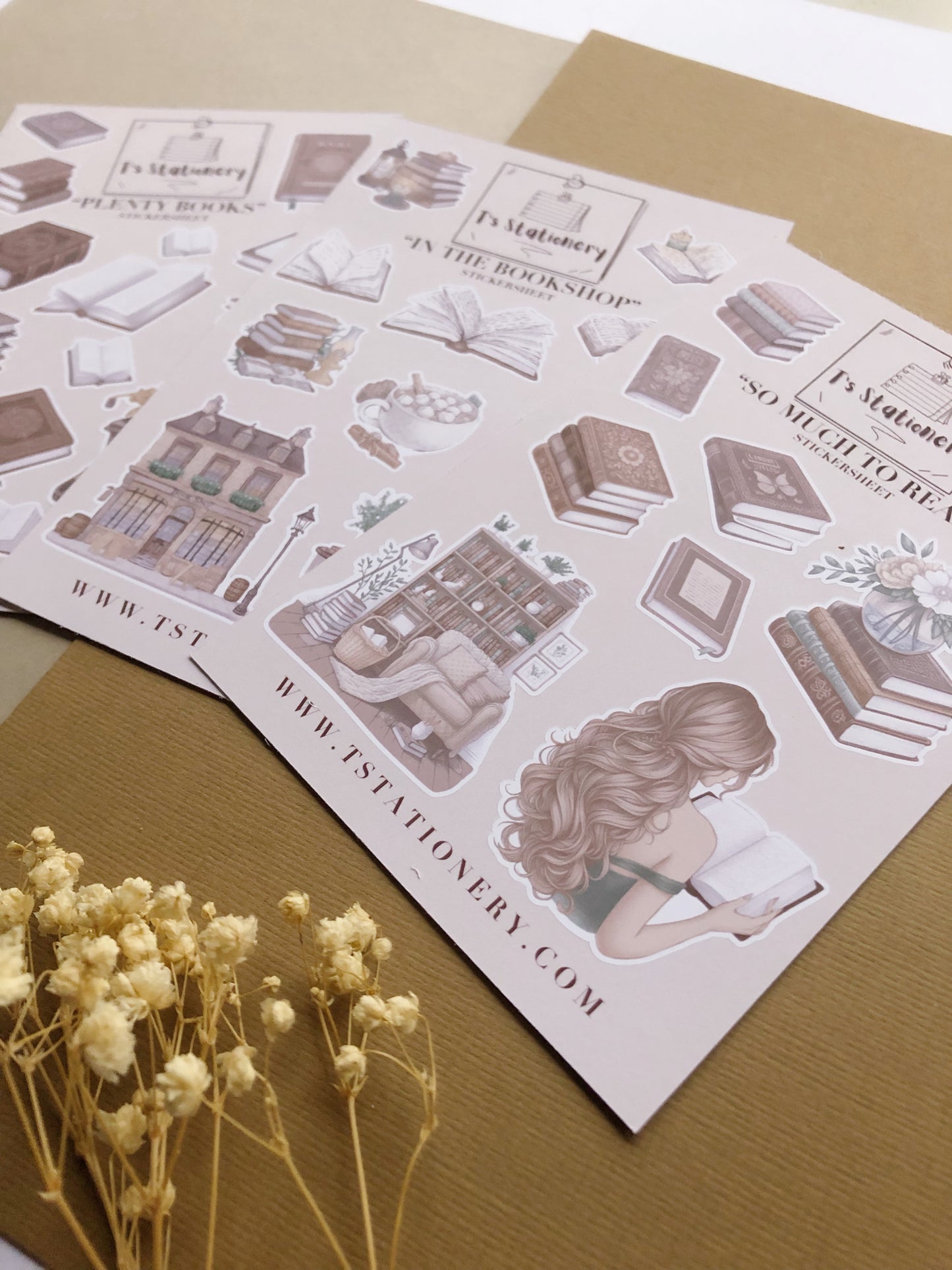"Book Sticker Set Of 3"
