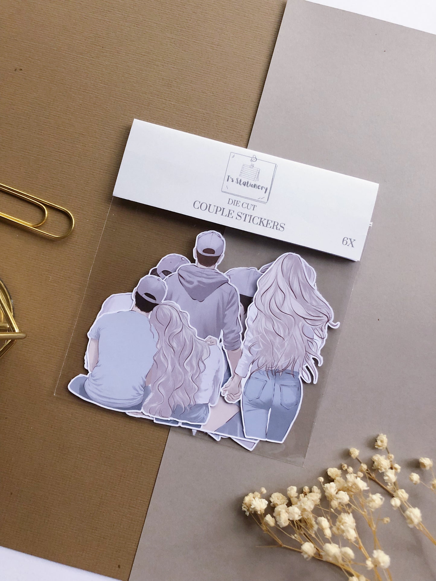 "Couple Die Cuts" Sticker Bag