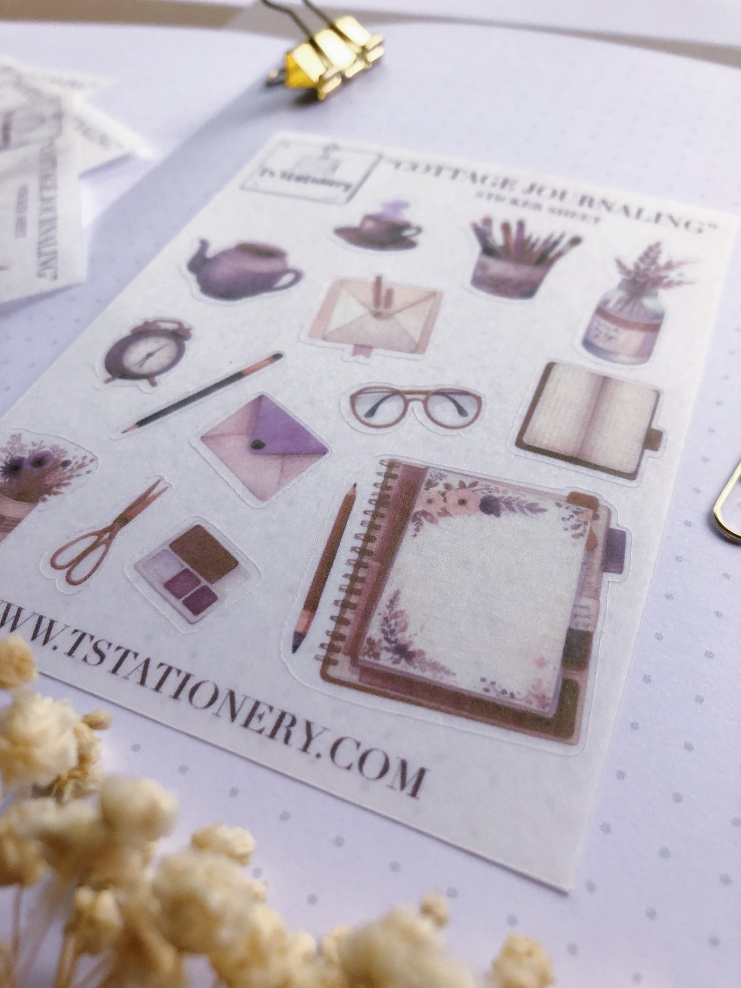 "Cottage Journaling" Washi Sticker Sheet