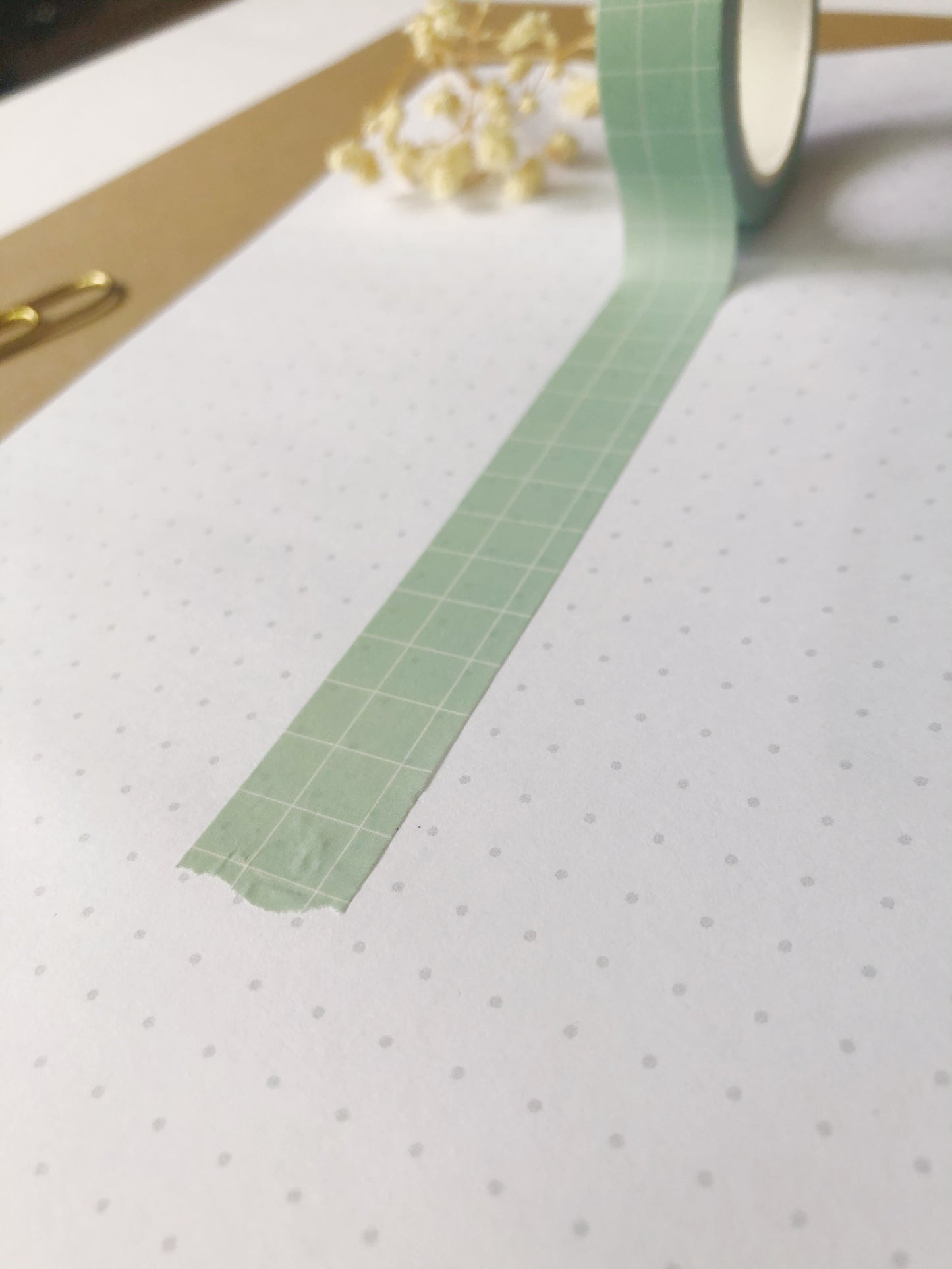 "Green + White Grid"
