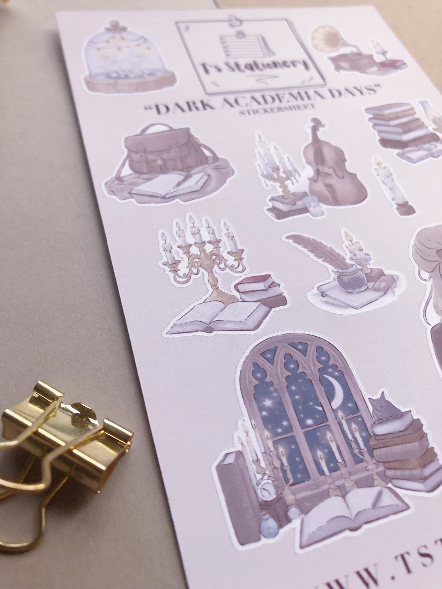 "Dark Academia Days" Sticker Sheet