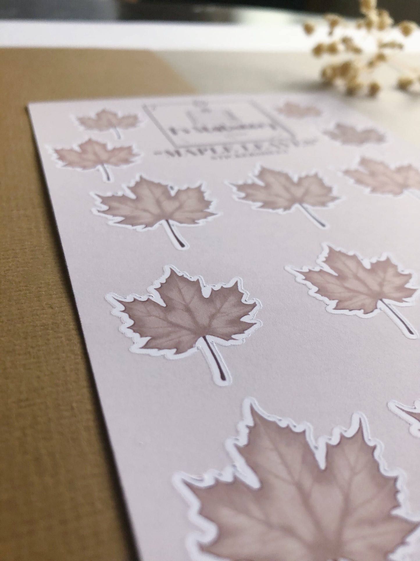 "Maple Leaves"  Sticker Sheet