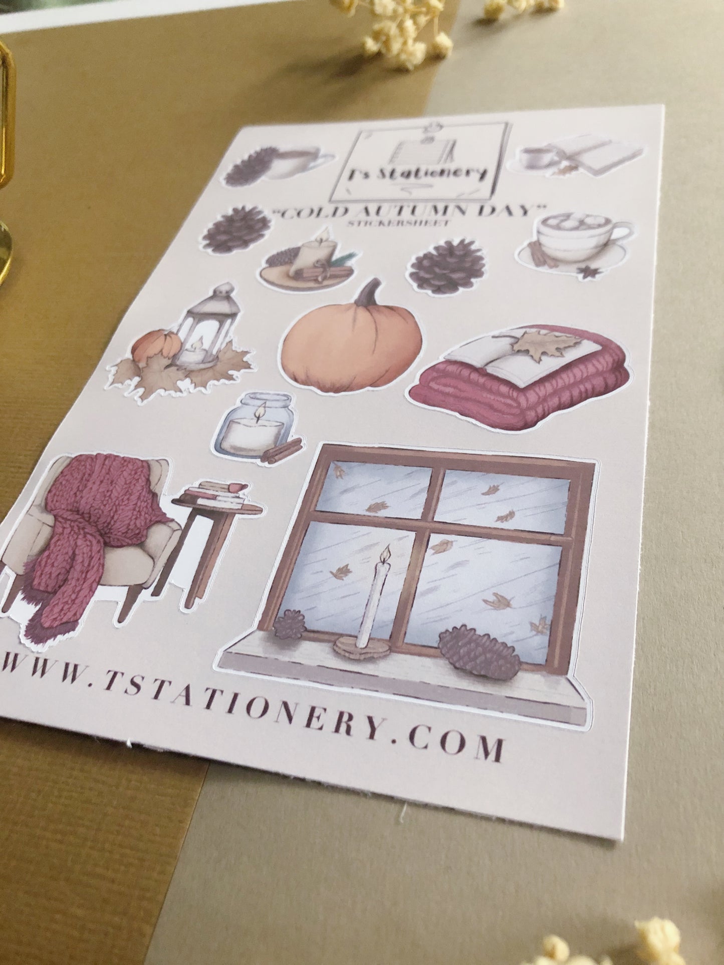"Cold Autumn Day"  Sticker Sheet