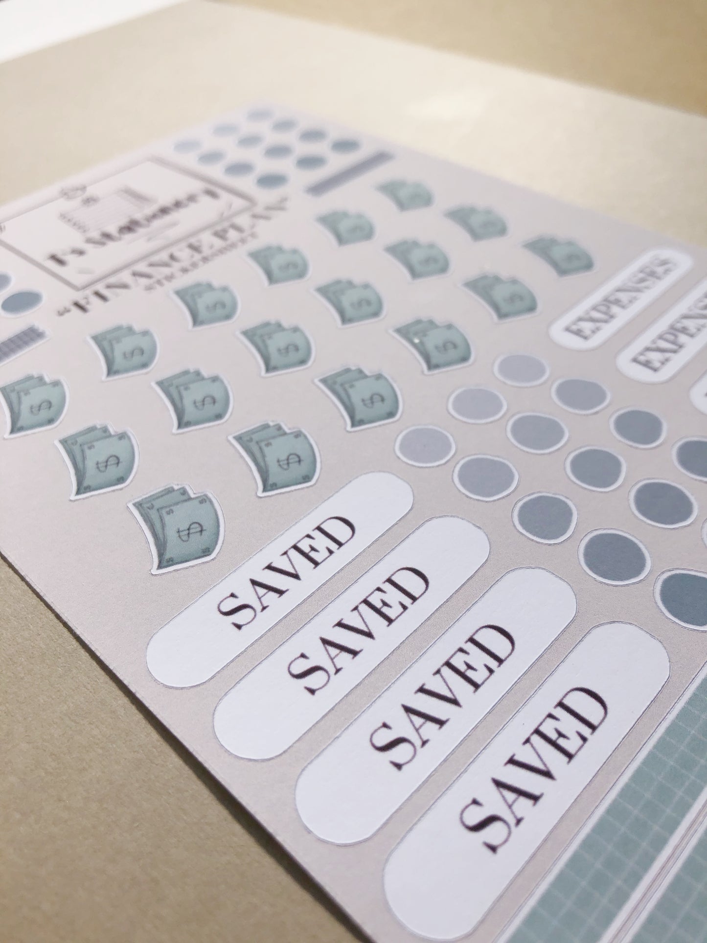"Financial Plan" Sticker Sheet