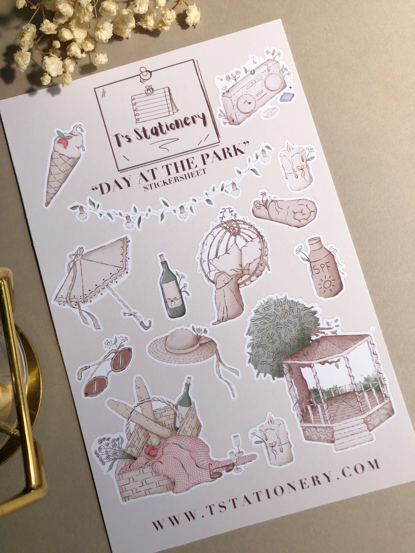 "Day At The Park"  Sticker Sheet