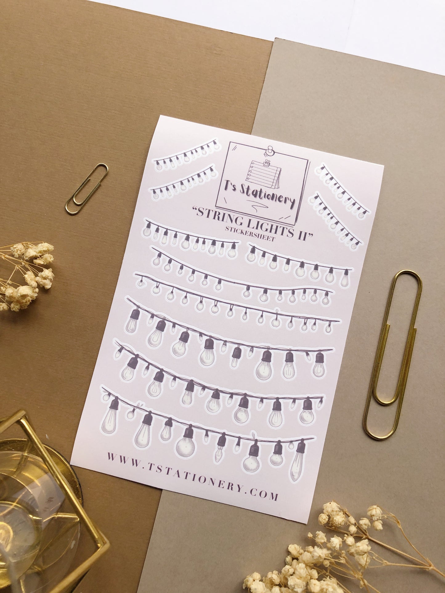 "String Lights II" Sticker Sheet