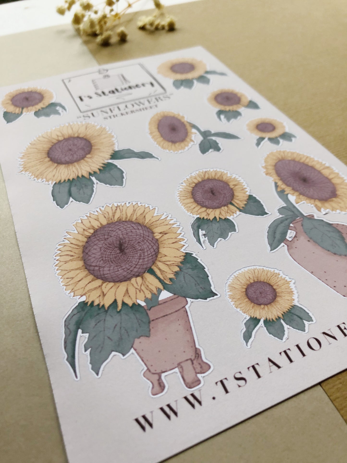 "Sunflowers"  Sticker Sheet