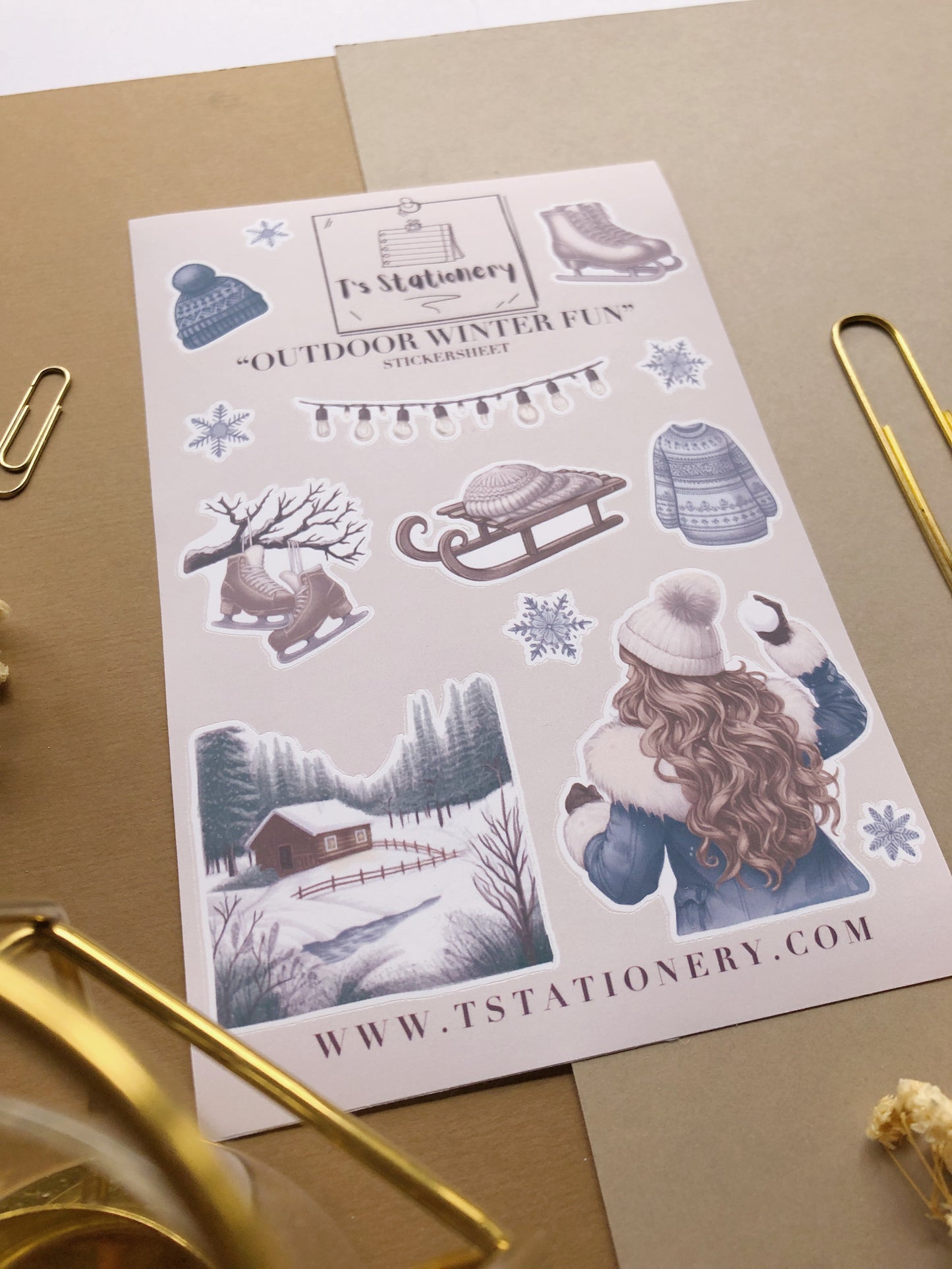 "Outdoor Winter Fun" Sticker Sheet