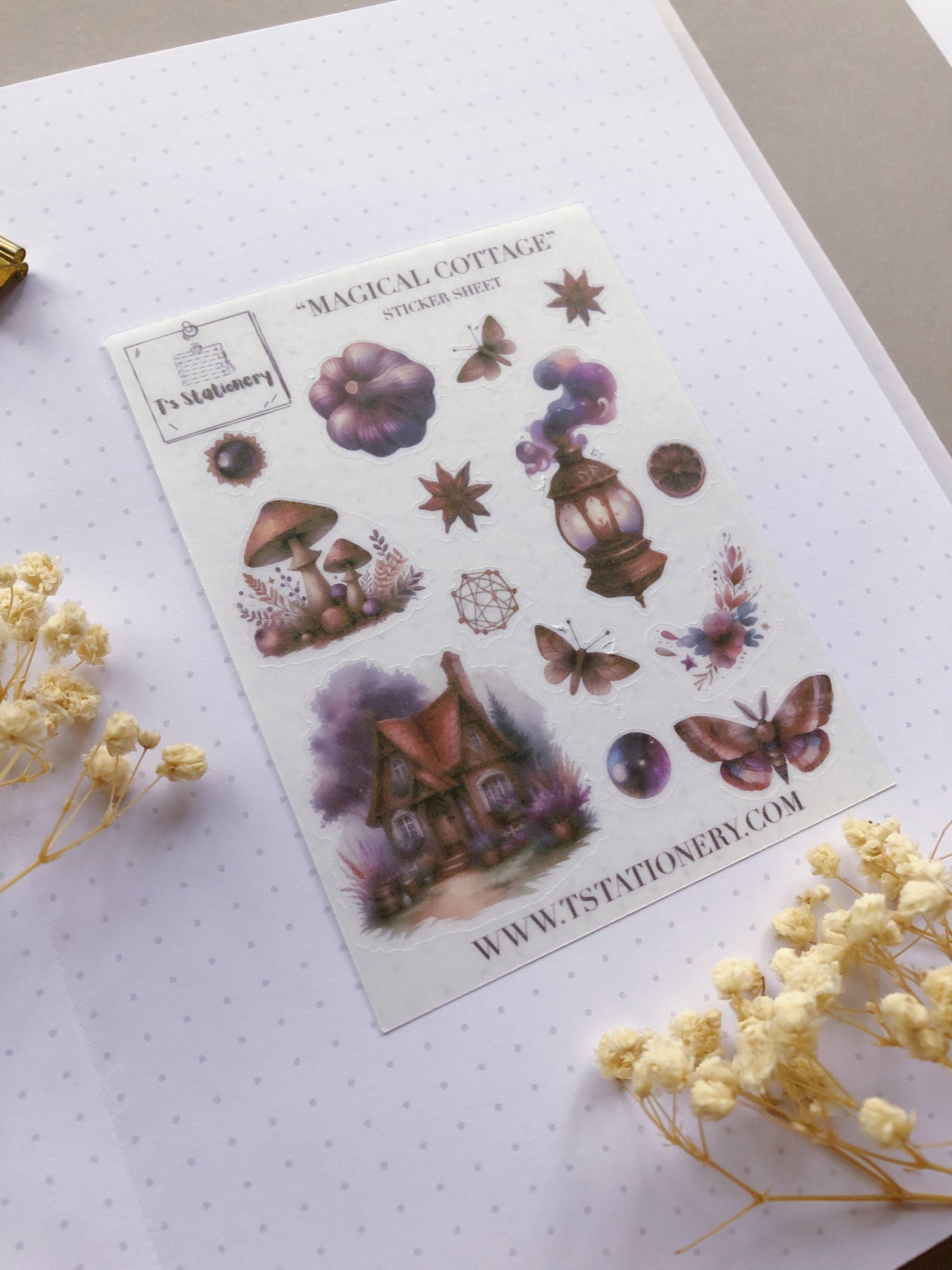 "Magical Cottage" Washi Sticker Sheet