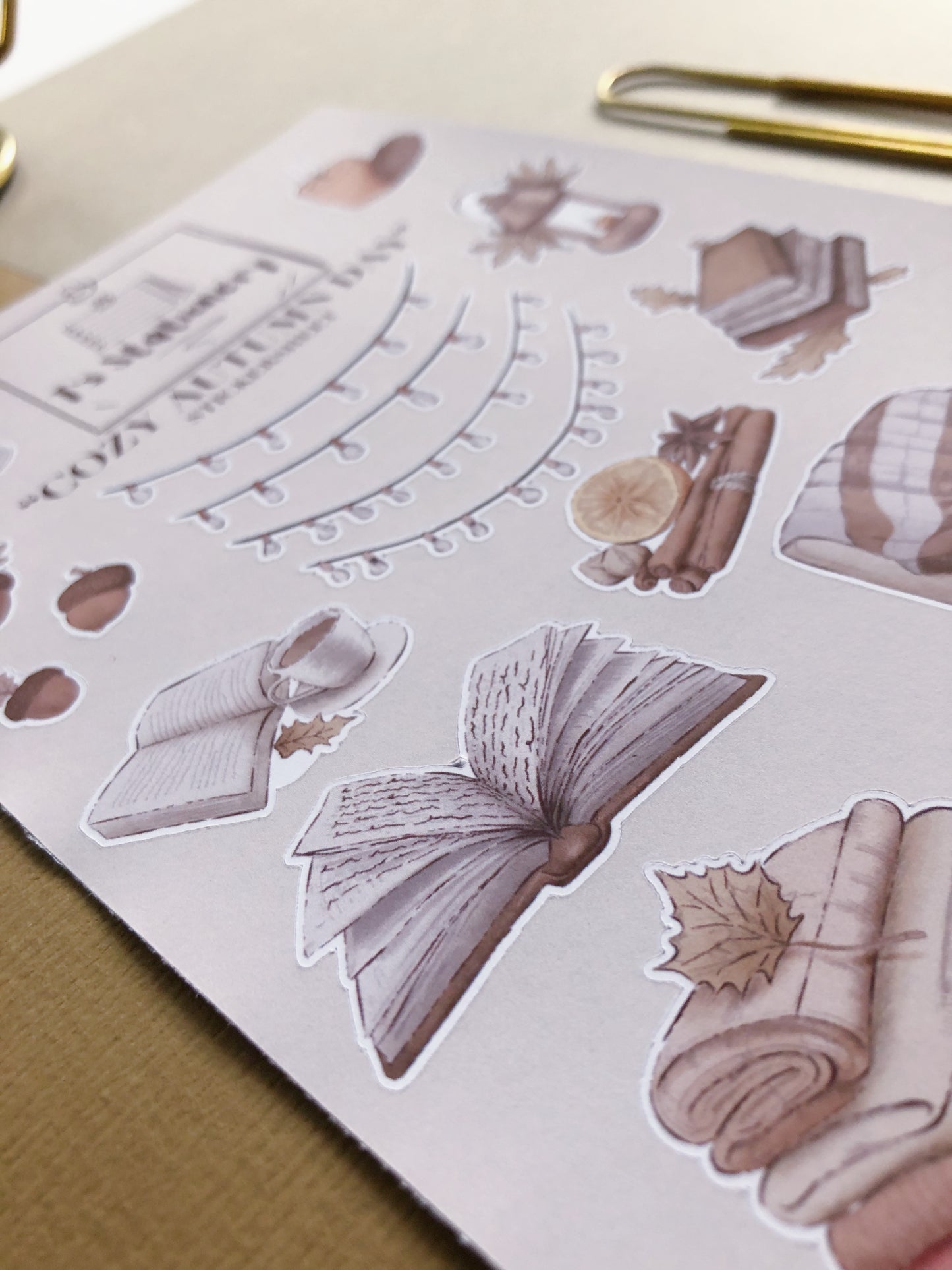 "Cozy Autumn Day"  Sticker Sheet