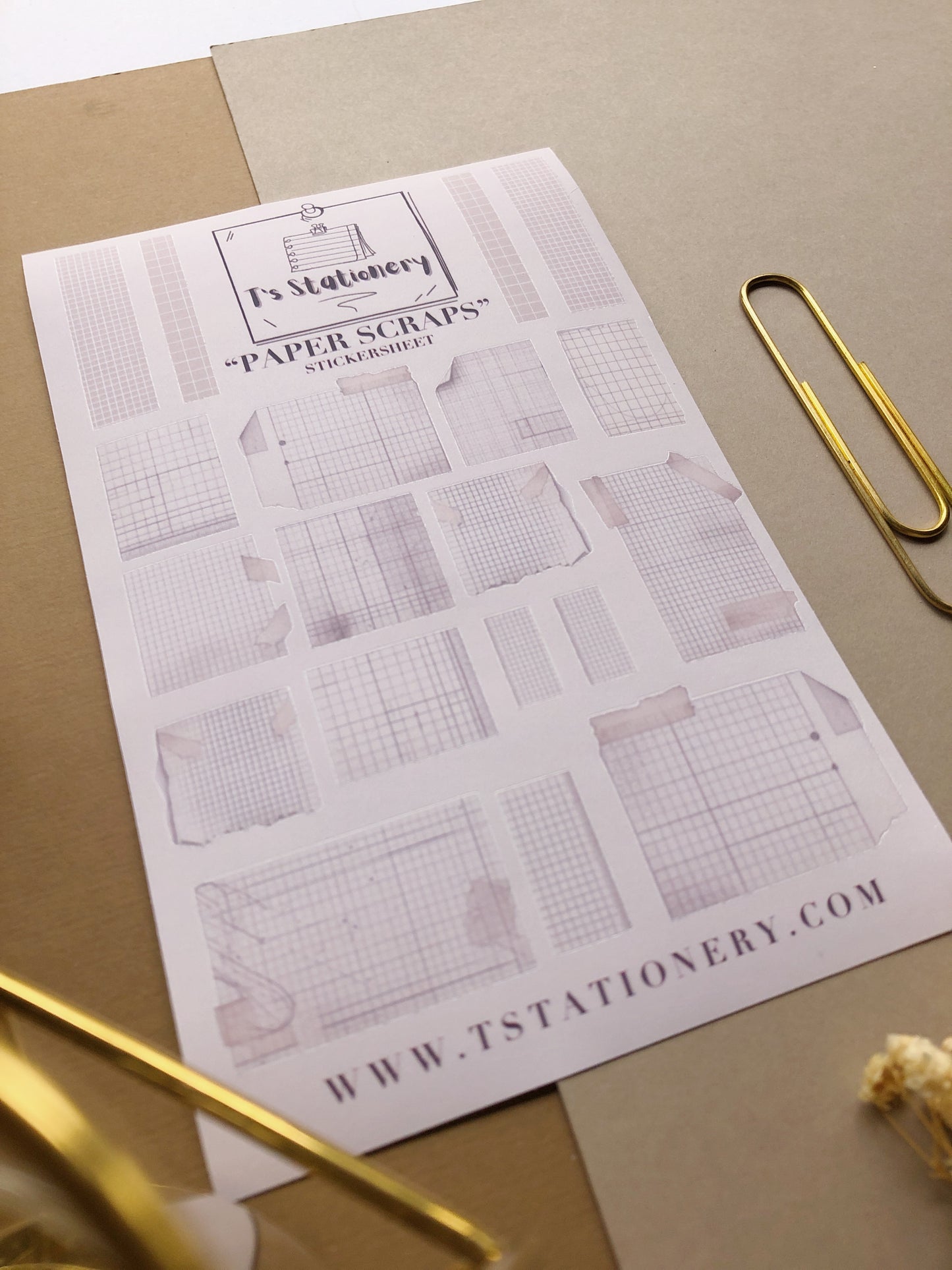 "Paper Scraps" Sticker Sheet