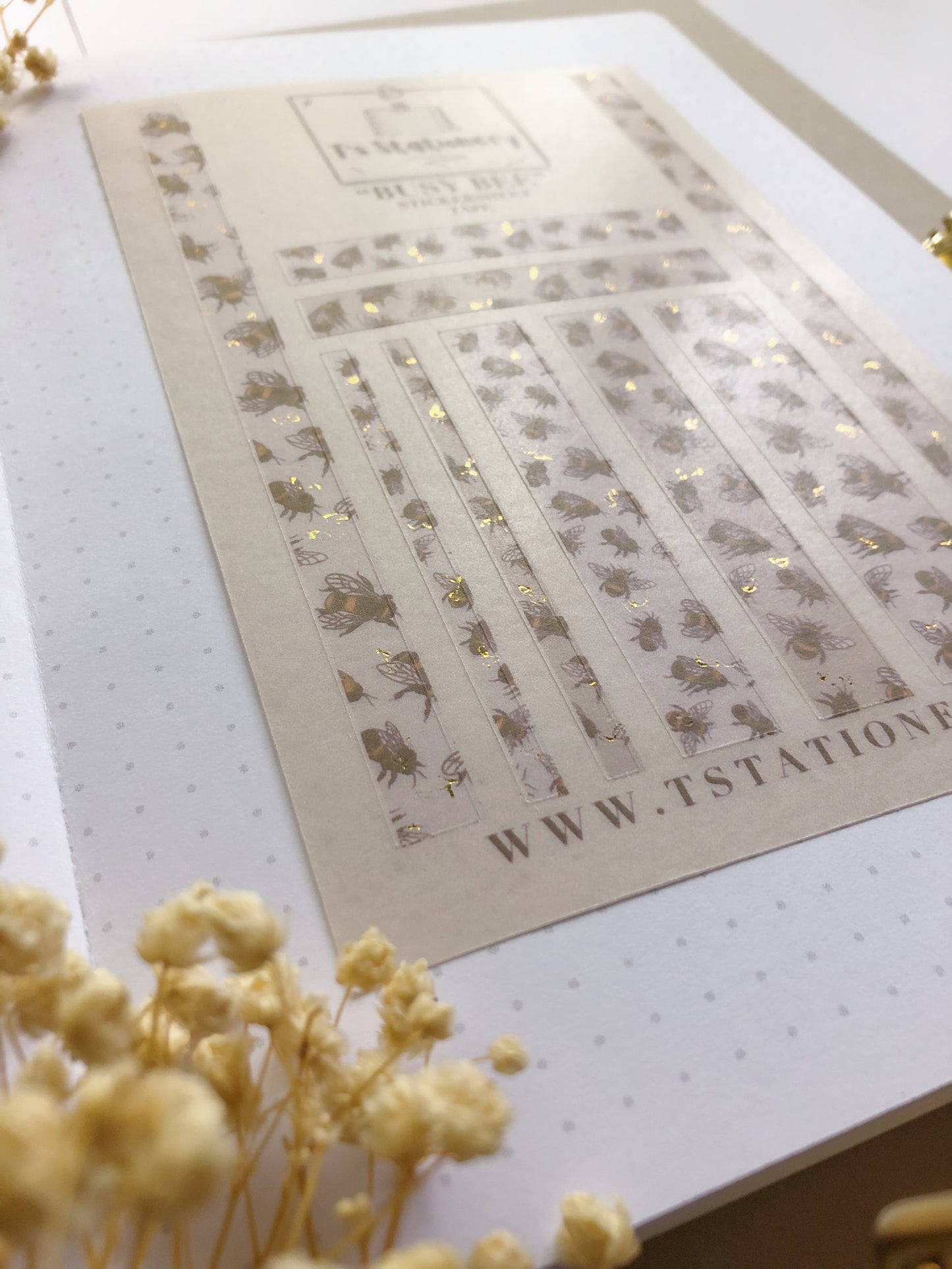"Busy Bee" Sticker Sheet Tape (WASHI)