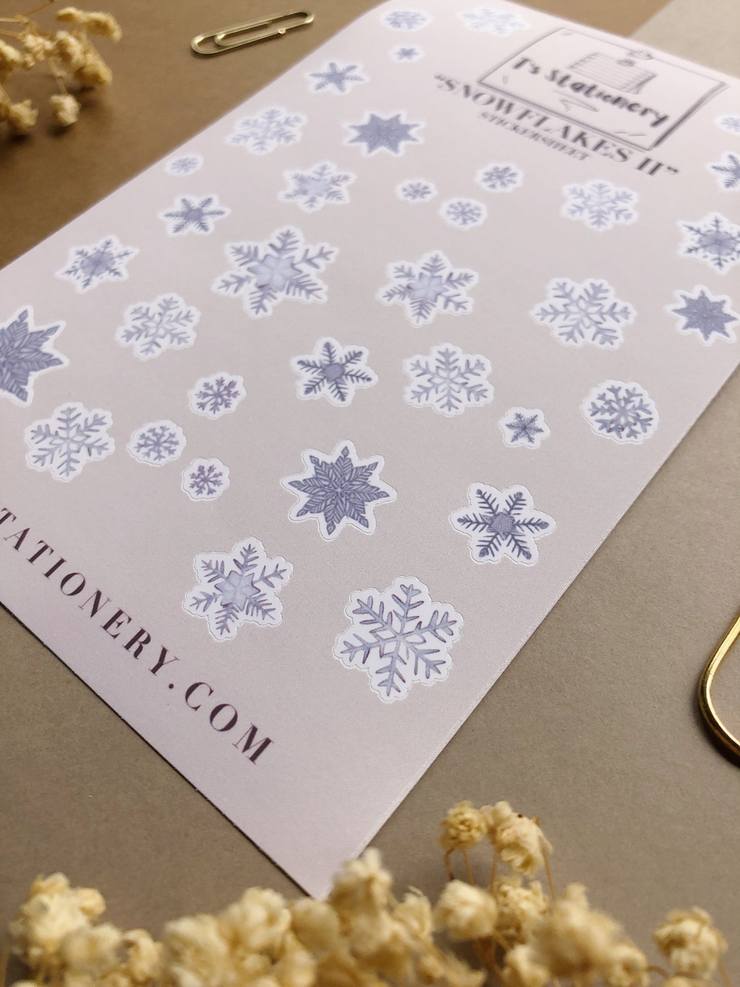 "Snowflakes II" Sticker Sheet