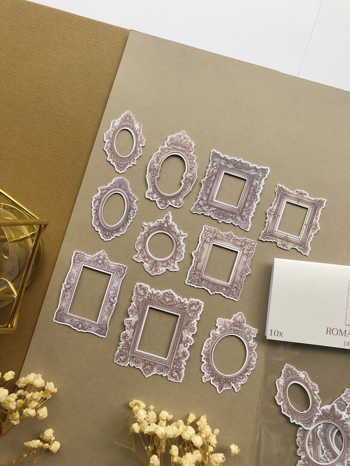 "Romantic Frames" 10 Pcs Die Cut Sticker Pack