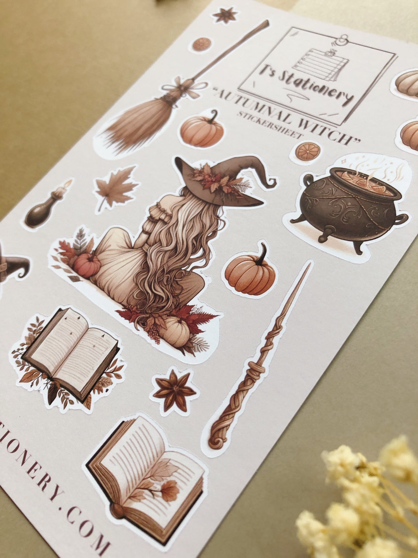 "Autumnal Witch" Sticker Sheet