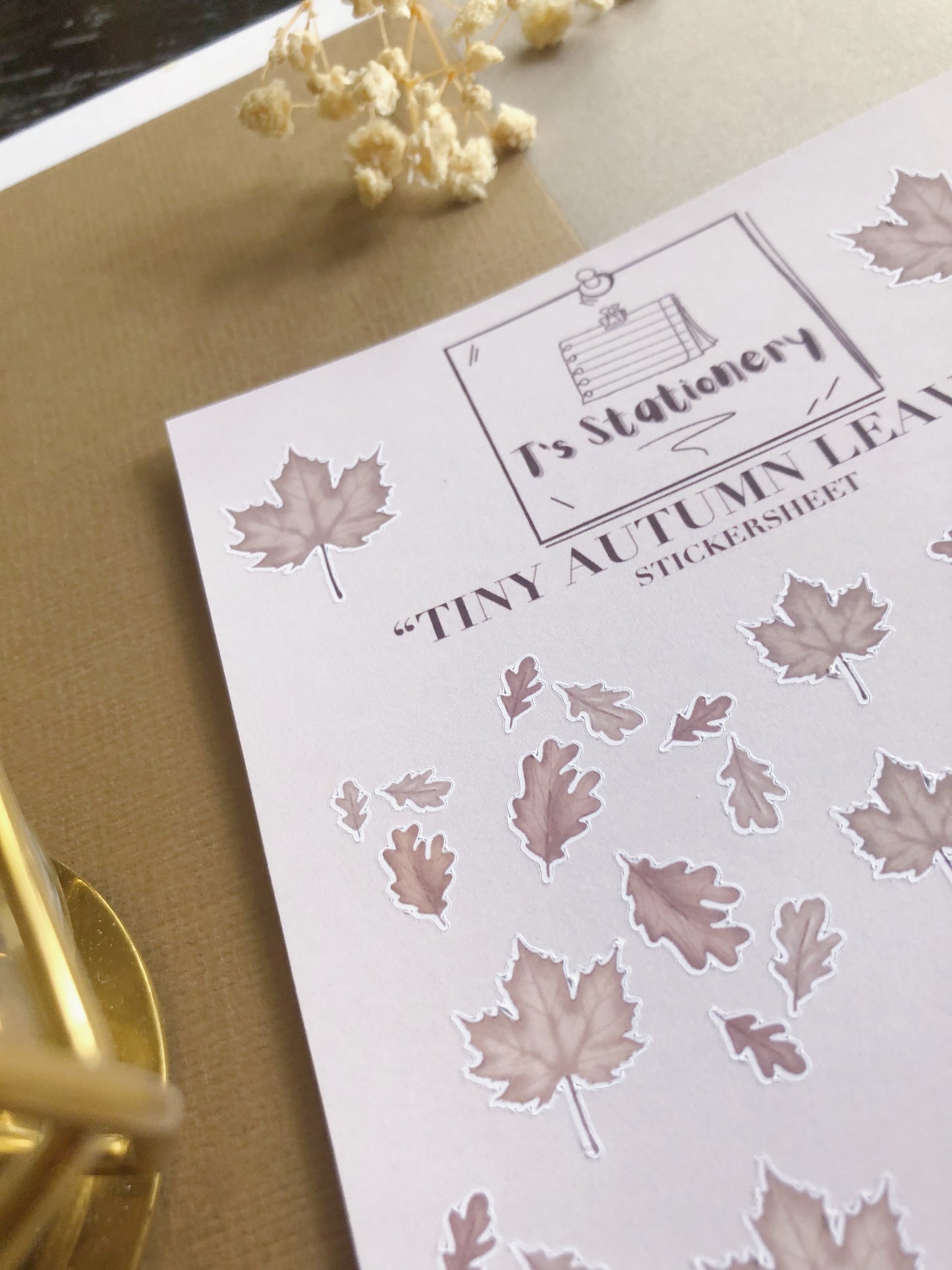 "Tiny Leaves"  Sticker Sheet