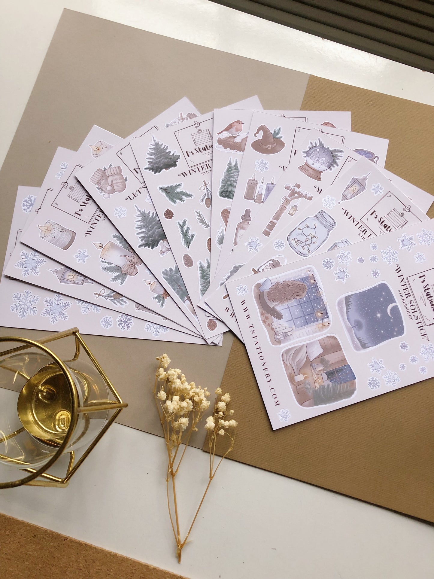 "Winter Forest Sticker Set Of 10"