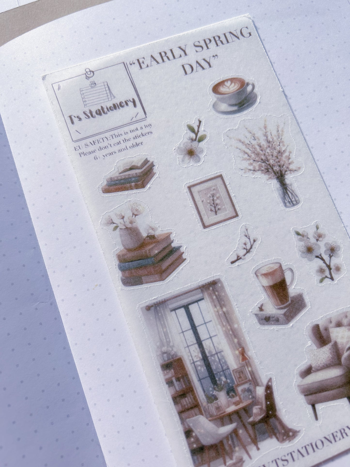 "Early Spring Day"  Washi Sticker Sheet