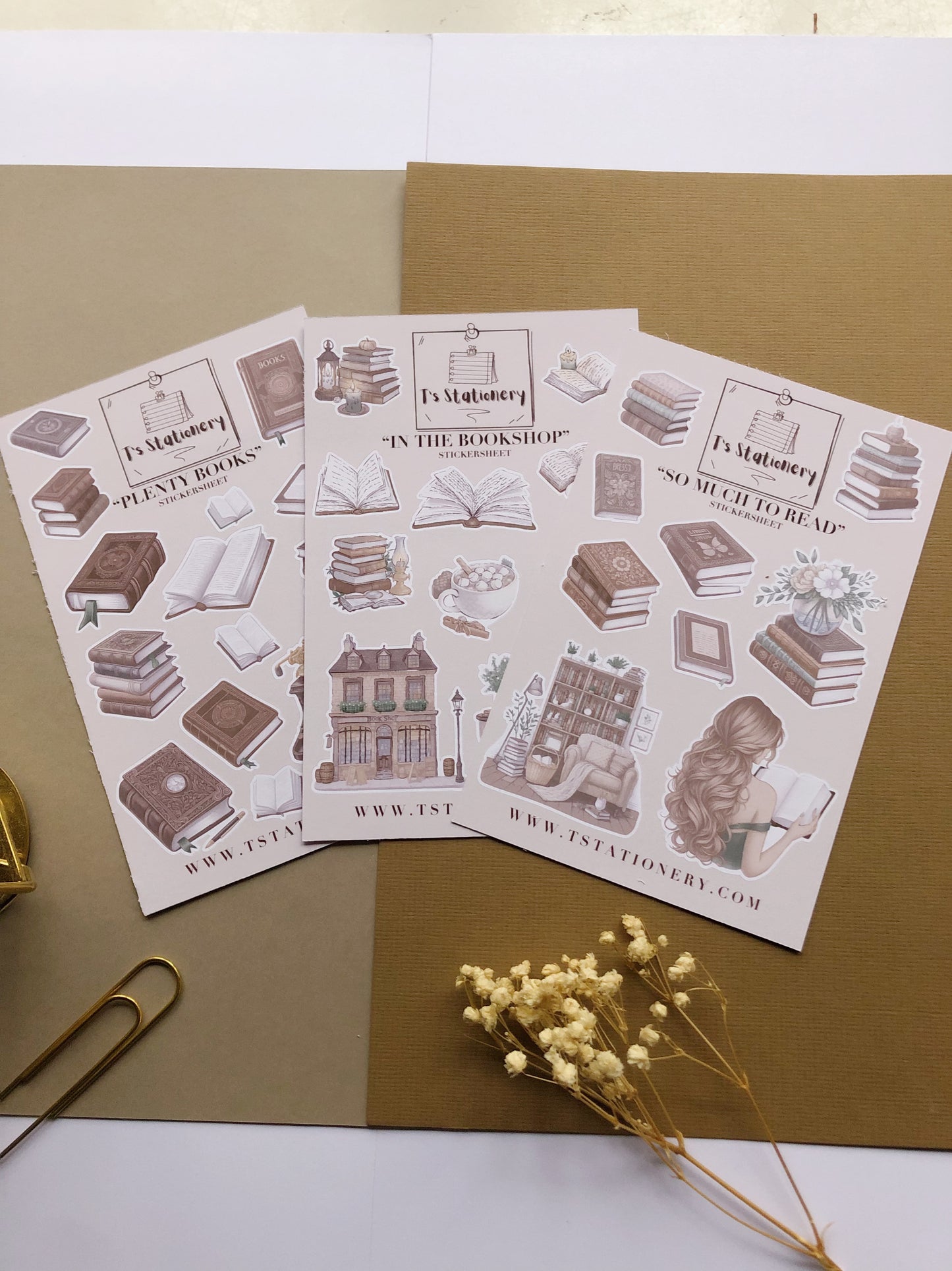 "Book Sticker Set Of 3"