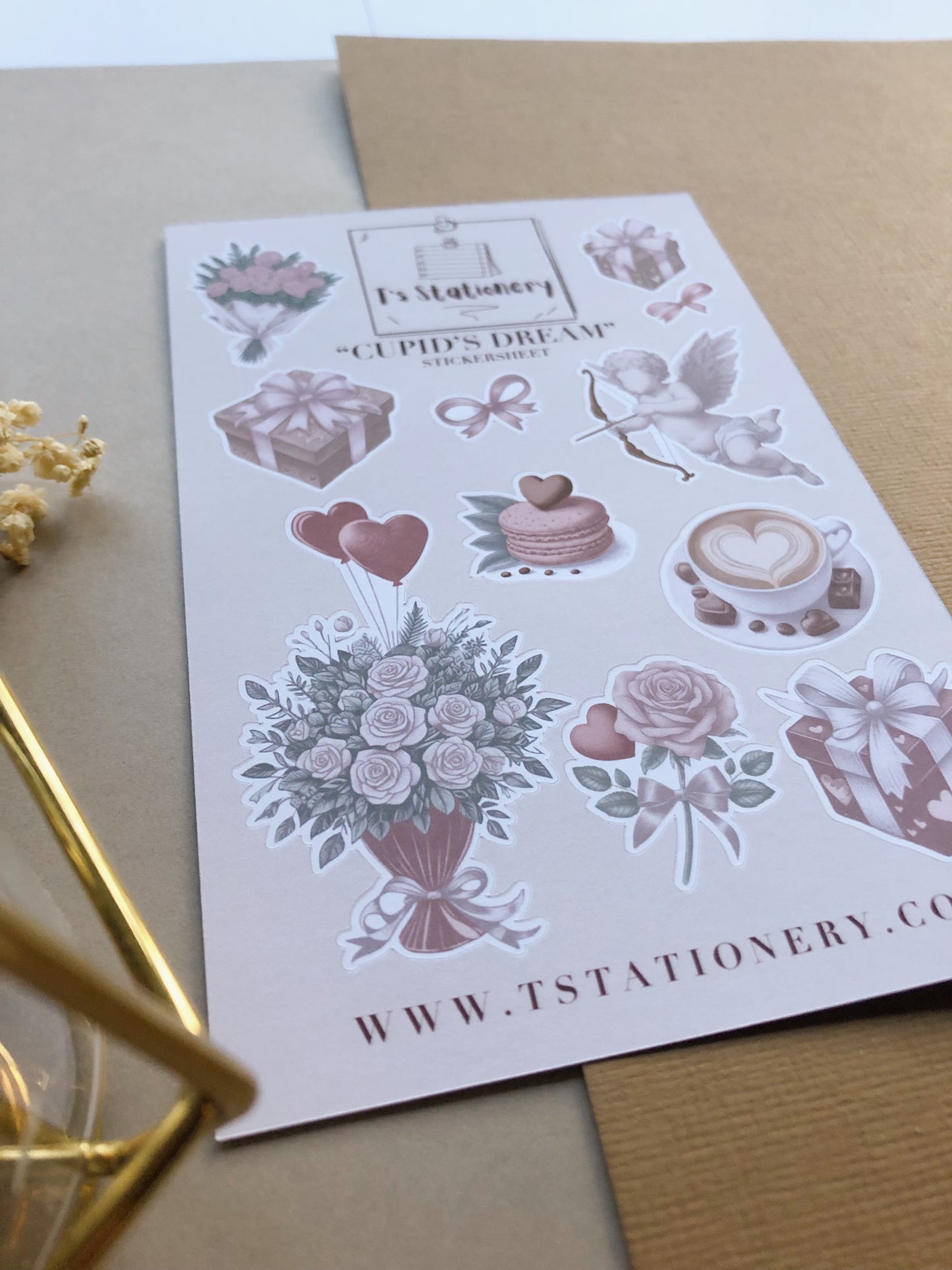 "Cupid's Dream" Sticker Sheet