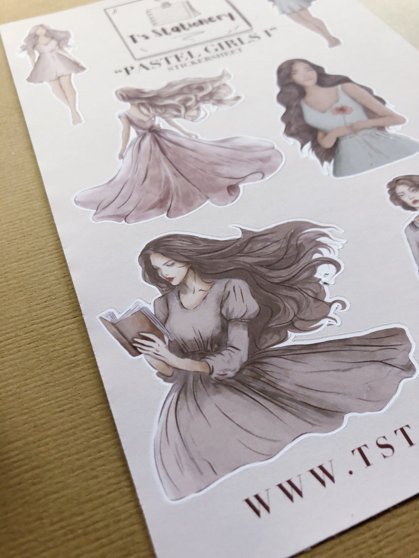 "Pastel Girls 1"  Sticker Sheet