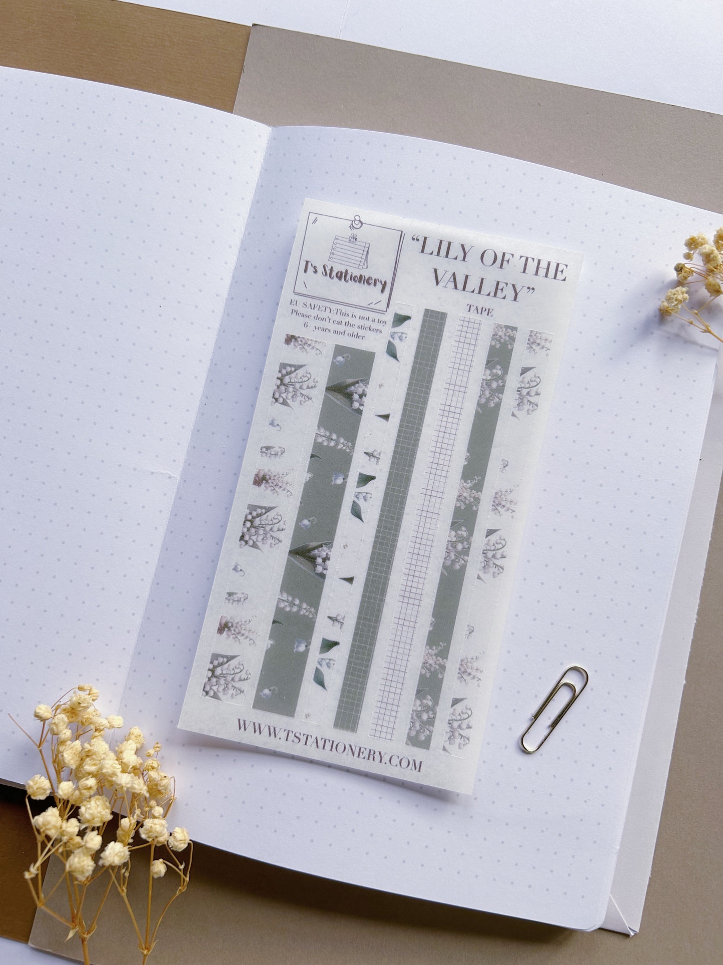 "Lily Of The Valley"  Sticker Tape Sheet