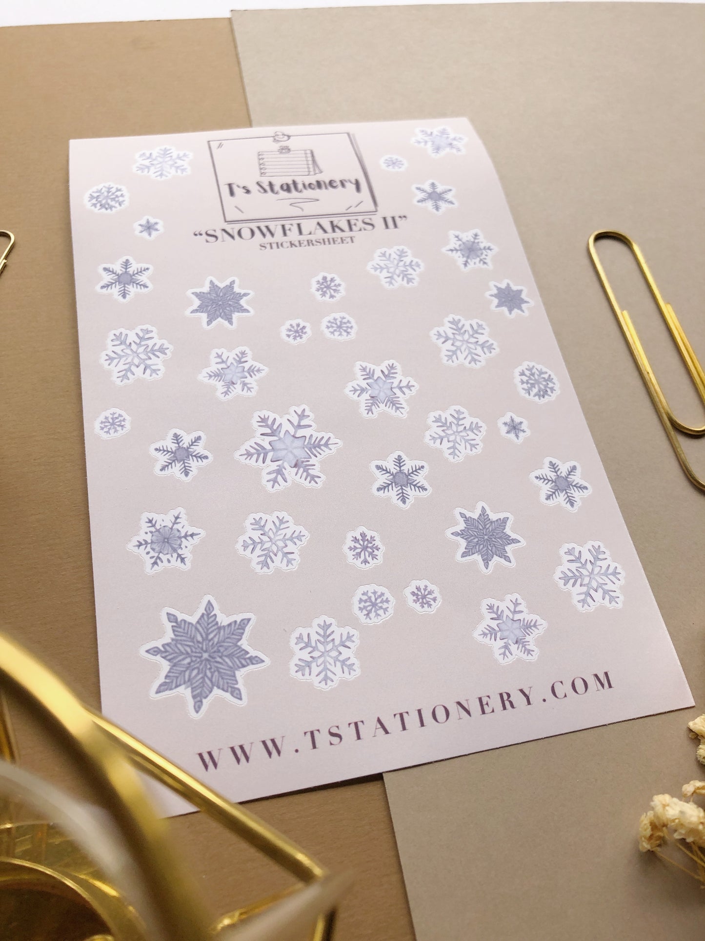 "Snowflakes II" Sticker Sheet