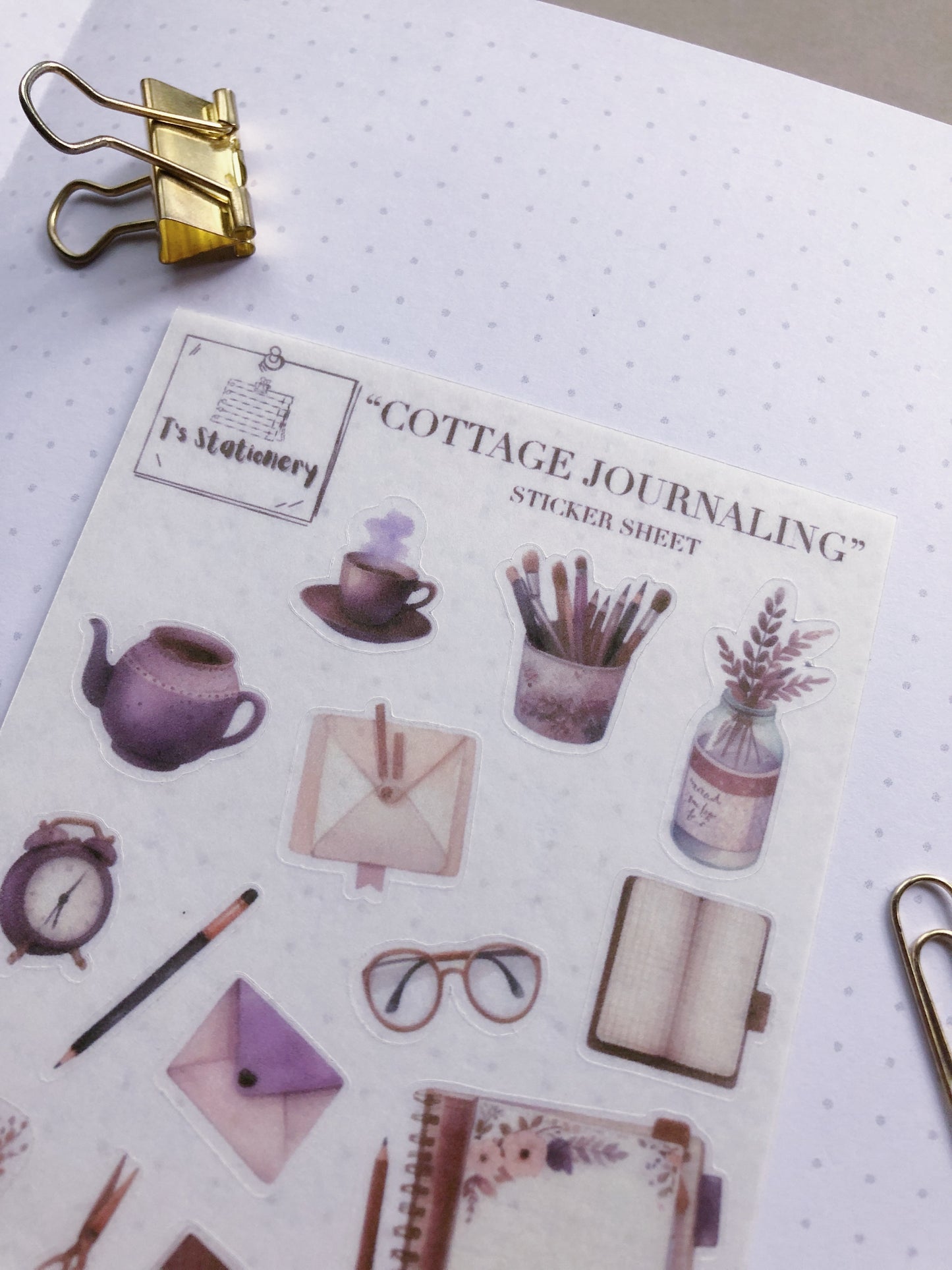 "Cottage Journaling" Washi Sticker Sheet