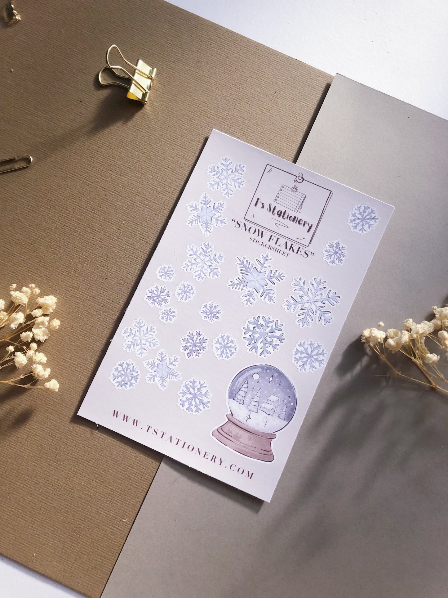 "Snowflakes"  Sticker Sheet