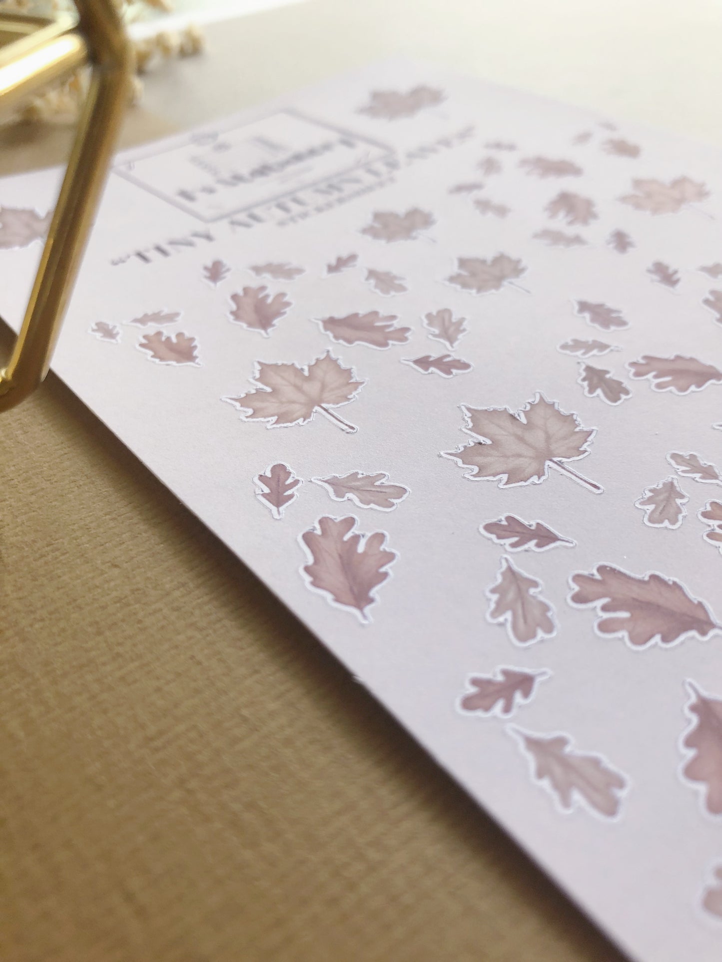 "Tiny Leaves"  Sticker Sheet