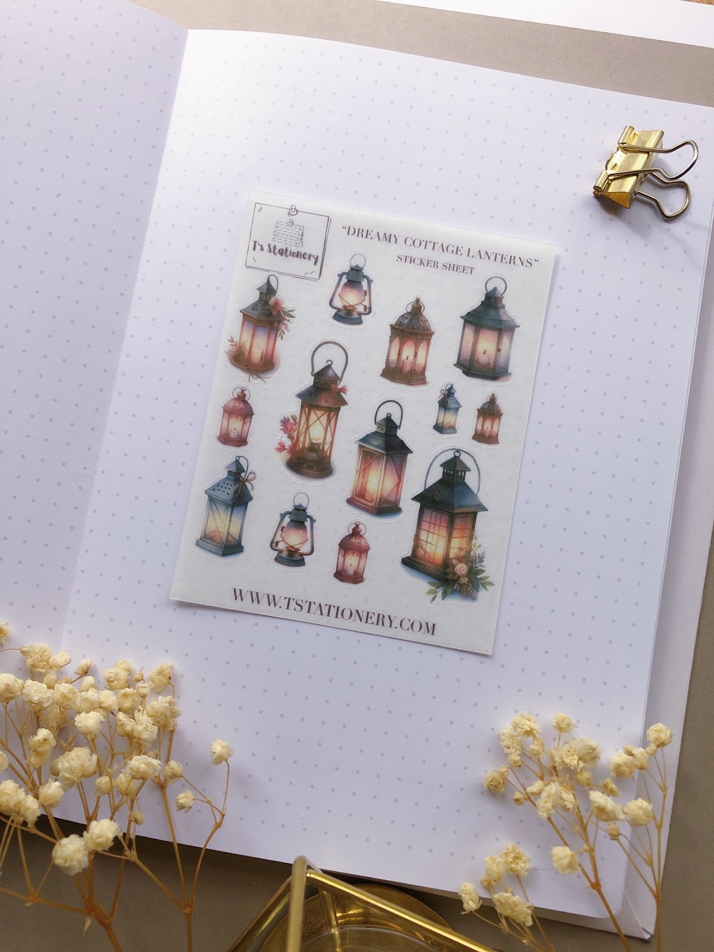 "Dreamy Lanterns" Washi Sticker Sheet