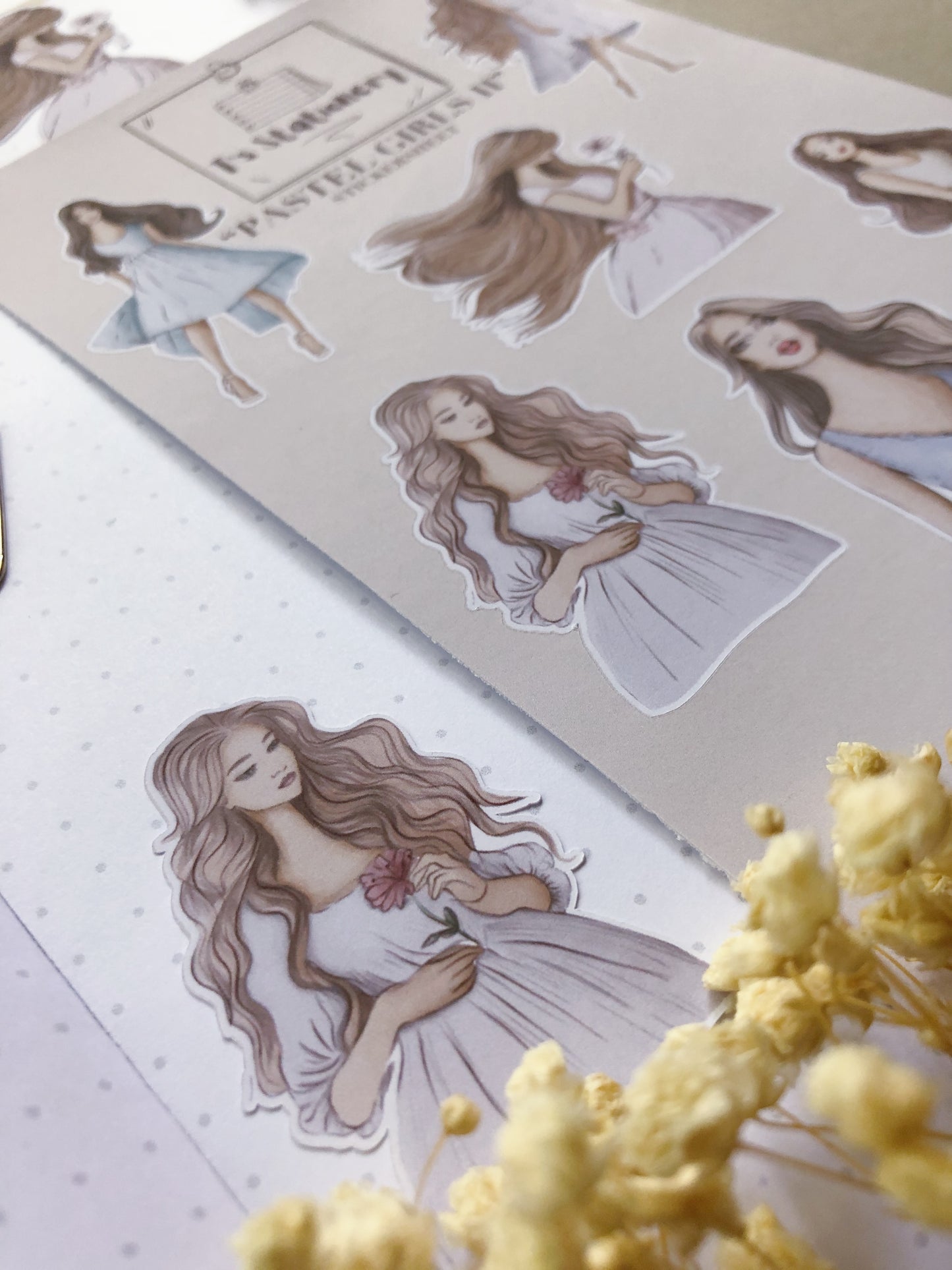 "Pastel Girls 2" Sticker Sheet