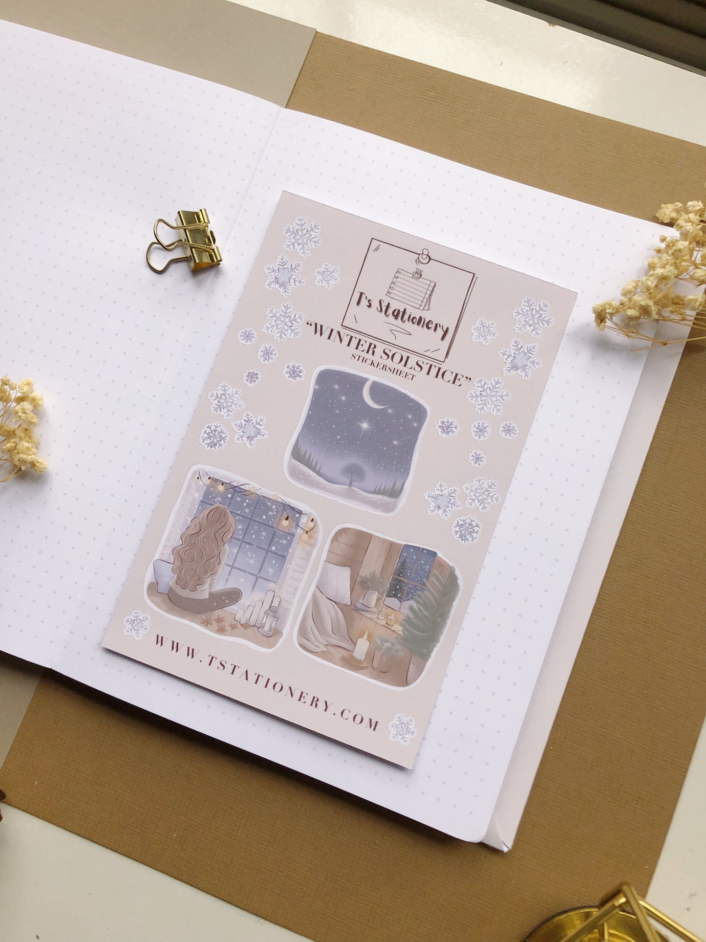 "Winter Forest Sticker Set Of 5"