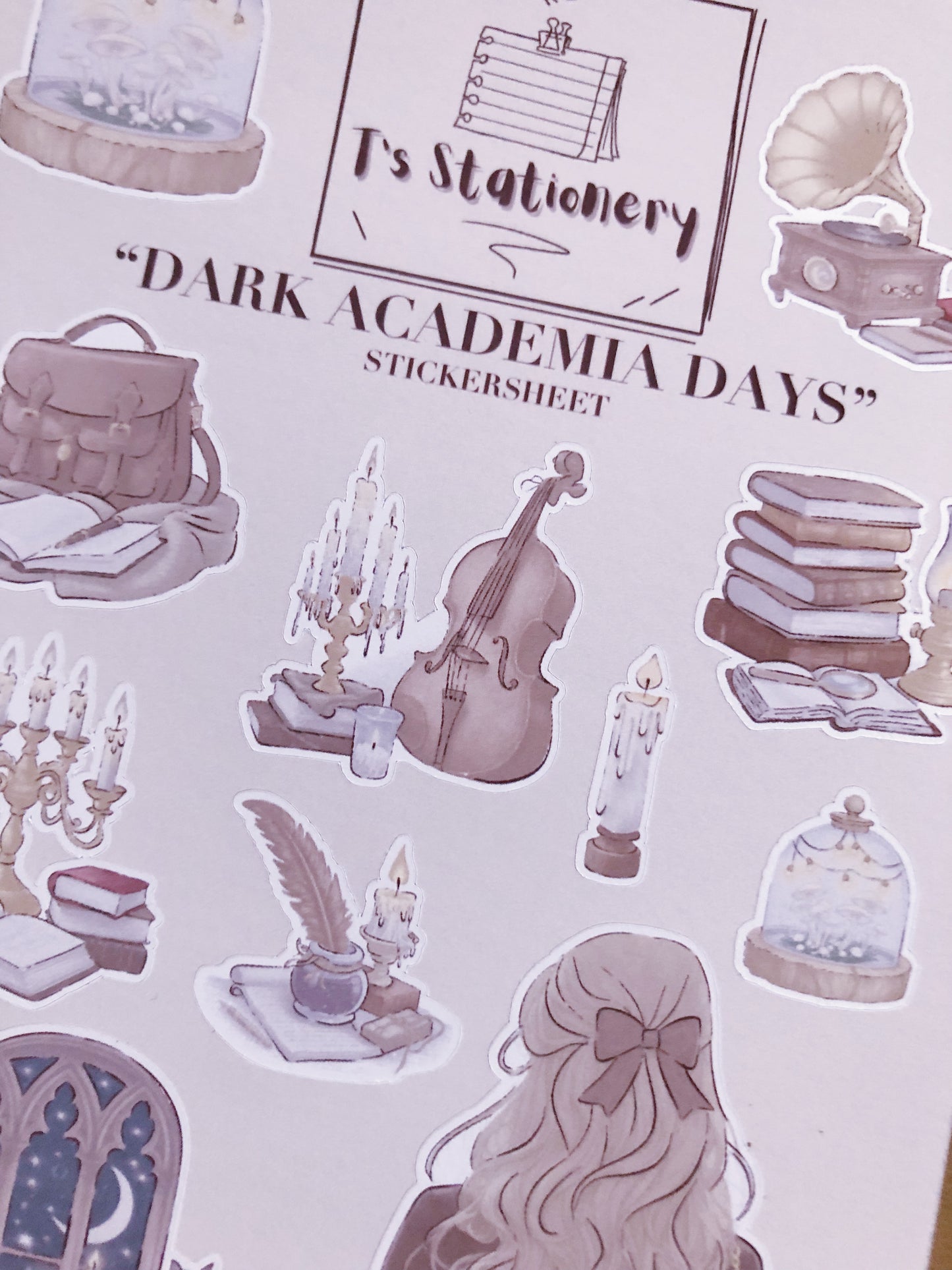 "Dark Academia Days" Sticker Sheet