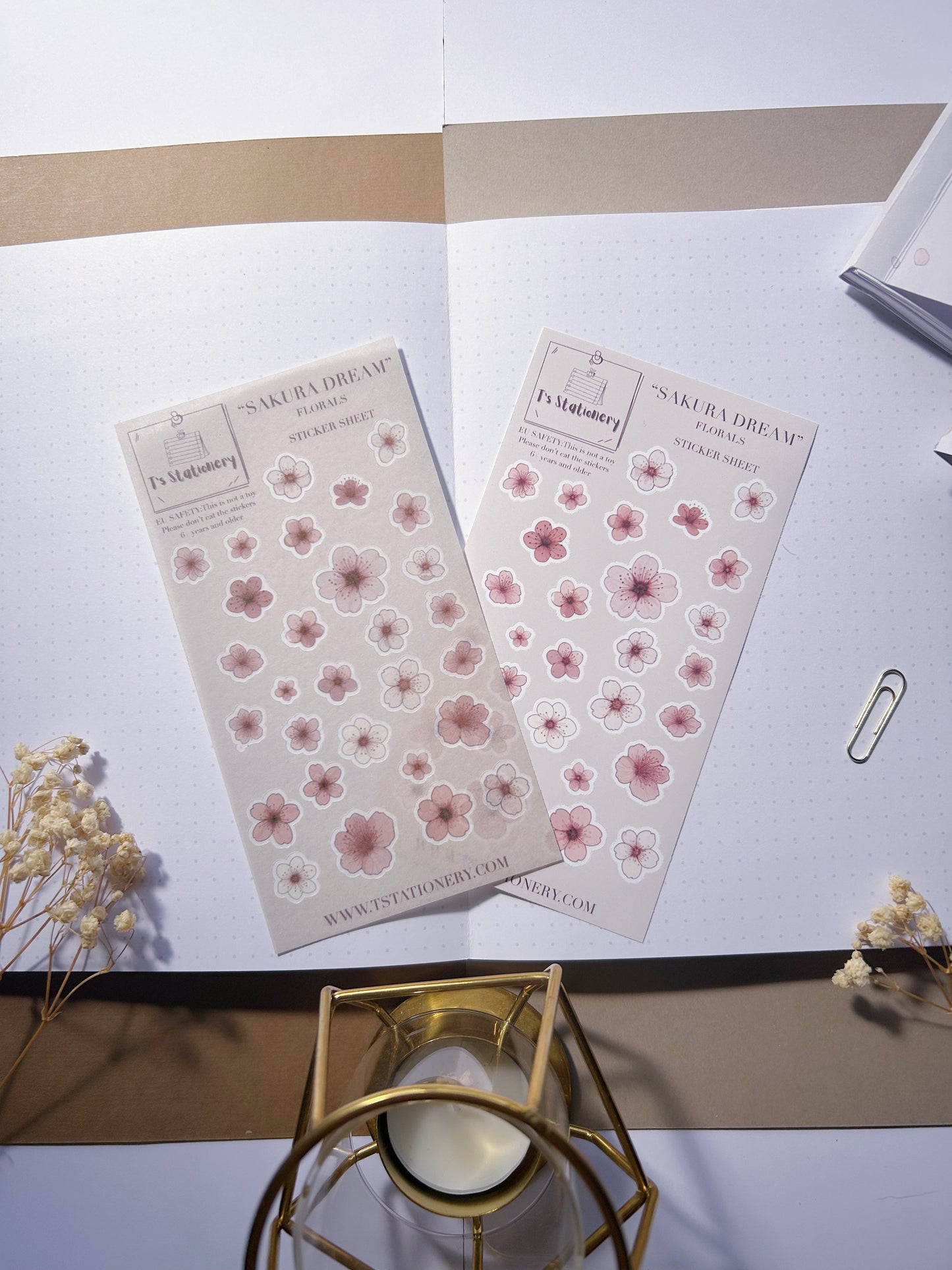 "Sakura Dream Florals"  Sticker Sheet